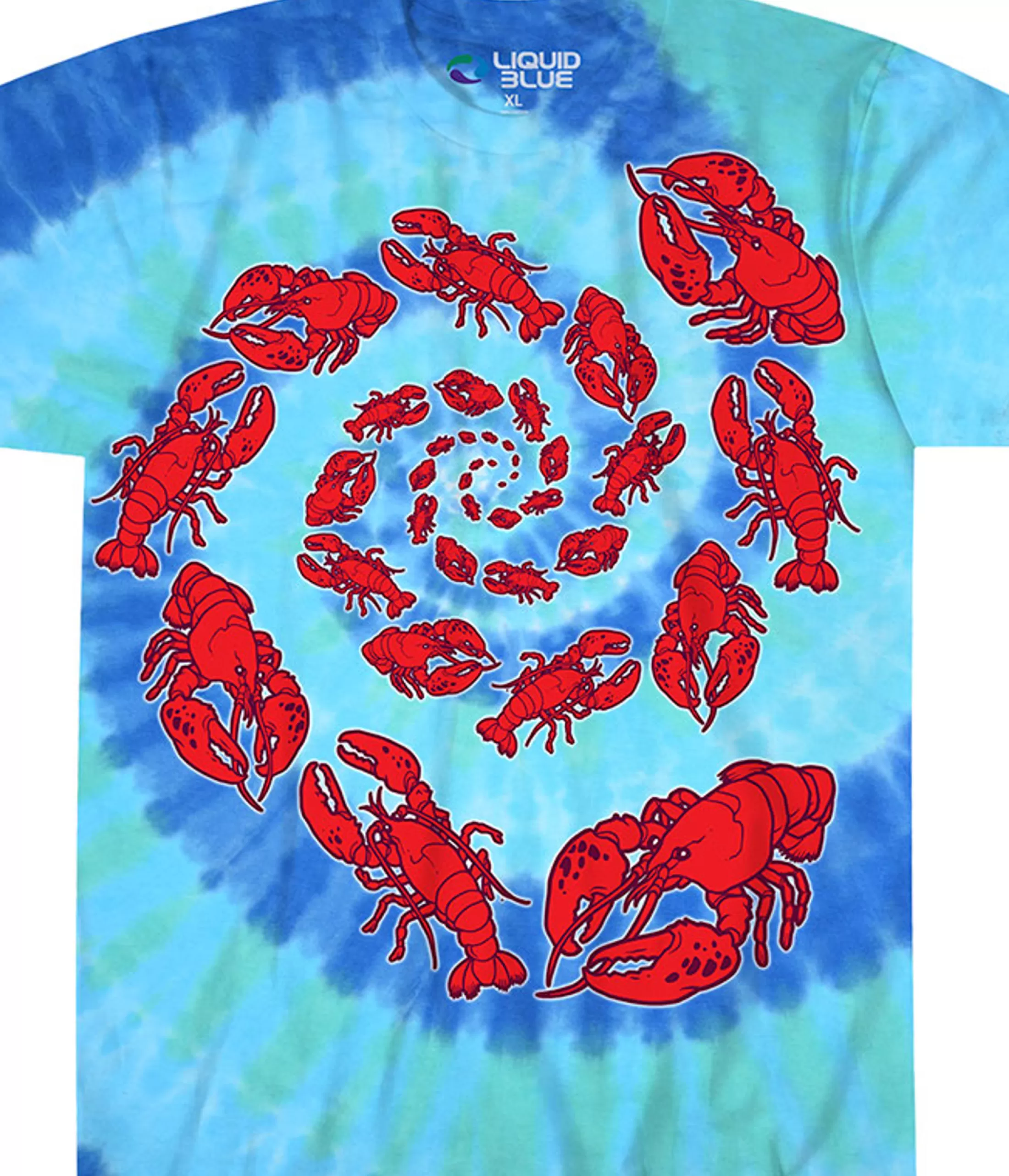 T-Shirt | Food<Liquid Blue Lobster Spiral Tie-Dye T-Shirt