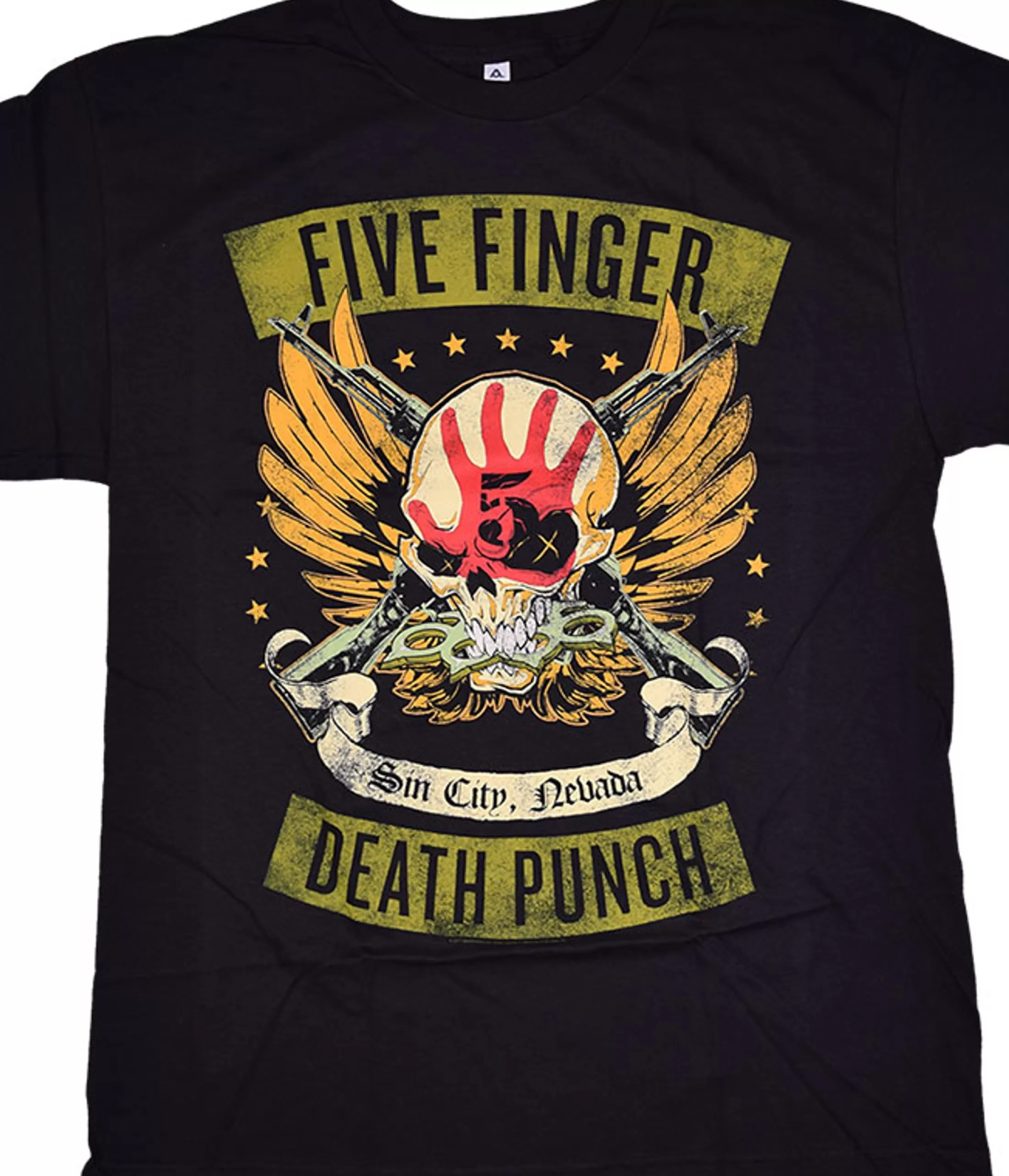 T-Shirt | Five Finger Death Punch<Liquid Blue Locked and Loaded Black T-Shirt