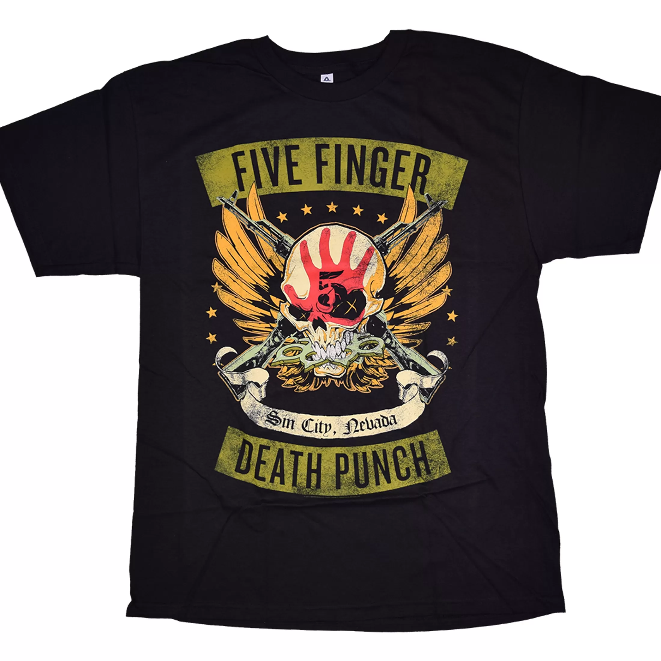 T-Shirt | Five Finger Death Punch<Liquid Blue Locked and Loaded Black T-Shirt