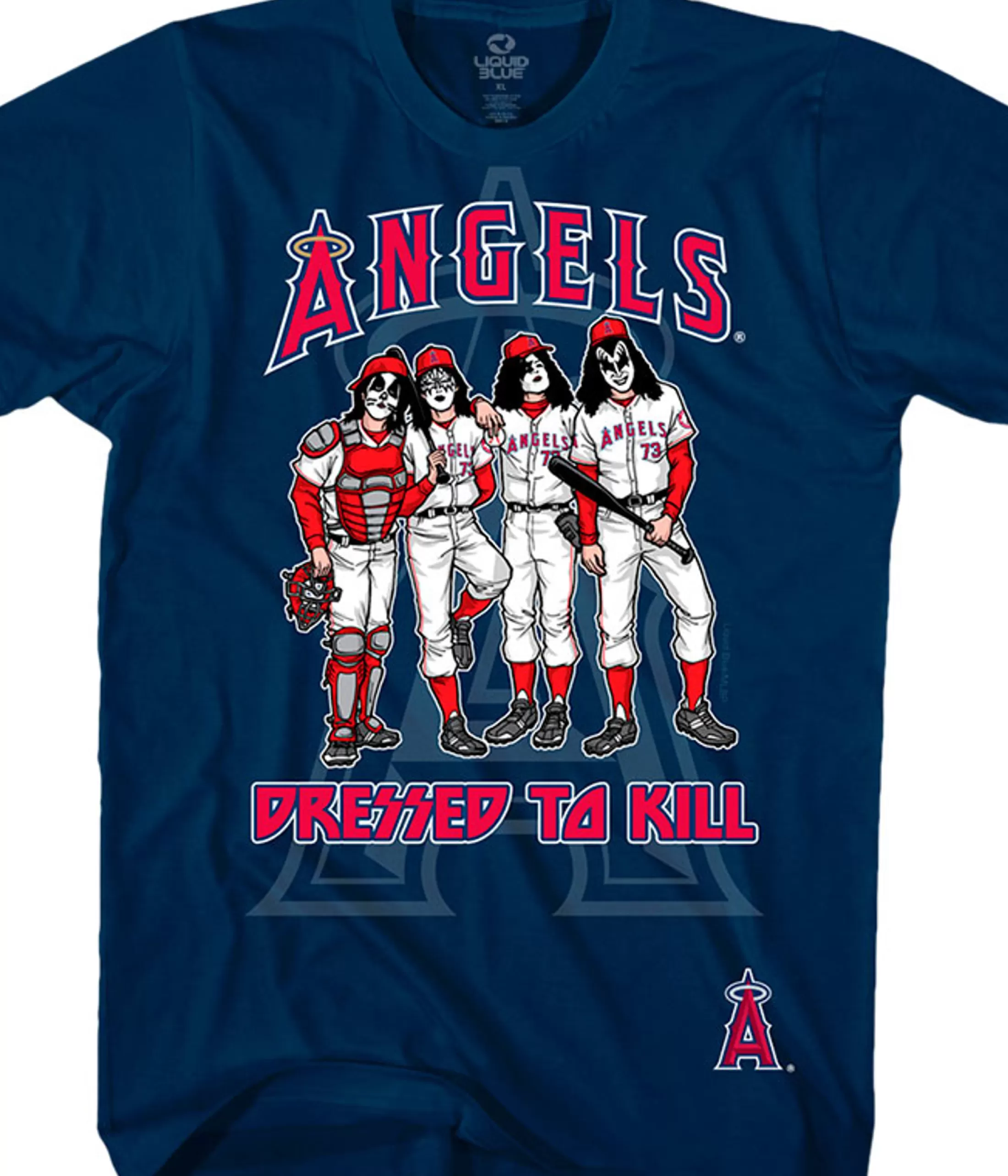 T-Shirt | Los Angeles Angels<Liquid Blue Los Angeles Angels Dressed to Kill Navy T-Shirt