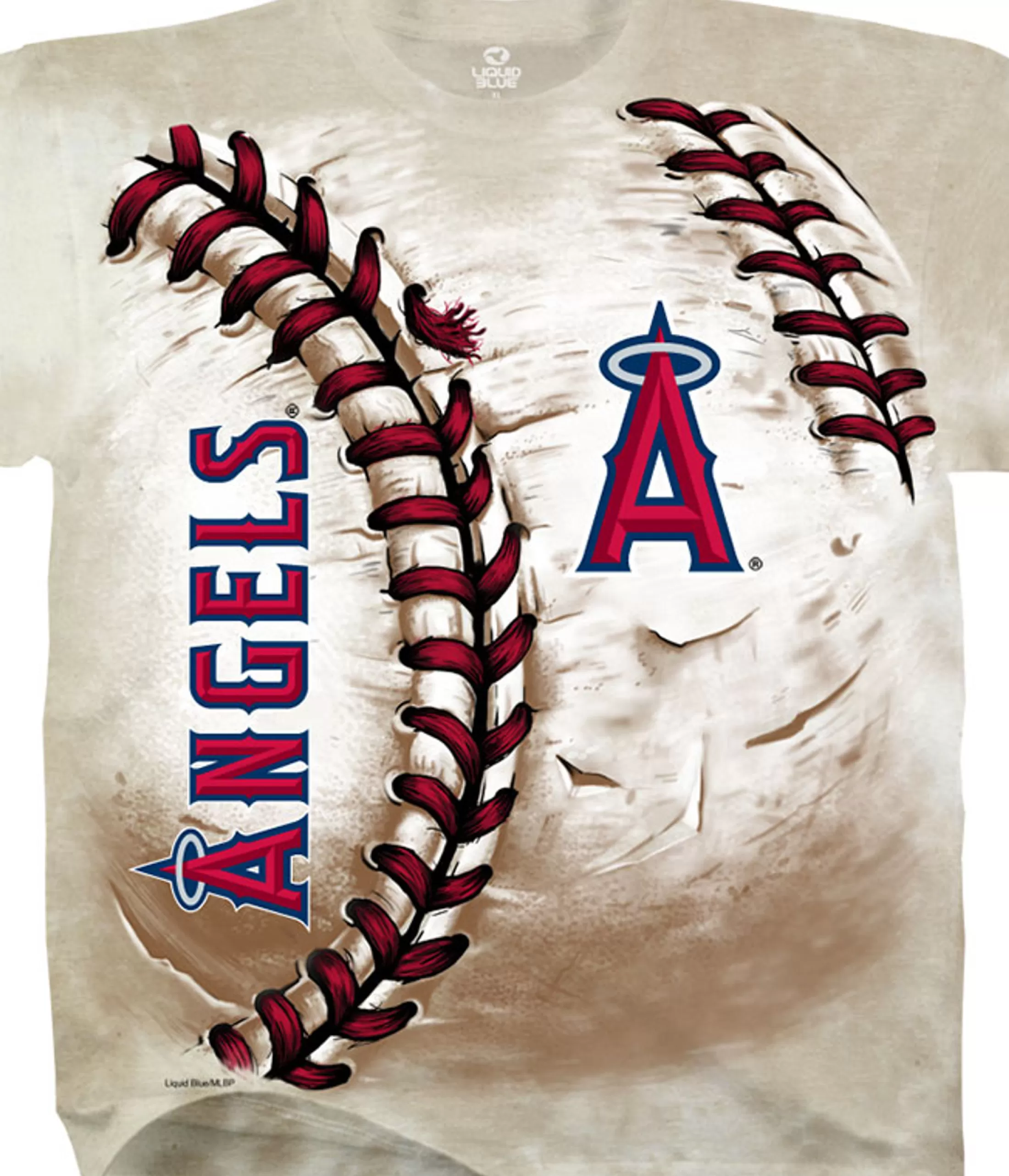 T-Shirt | Los Angeles Angels<Liquid Blue Los Angeles Angels Hardball Tie-Dye T-Shirt