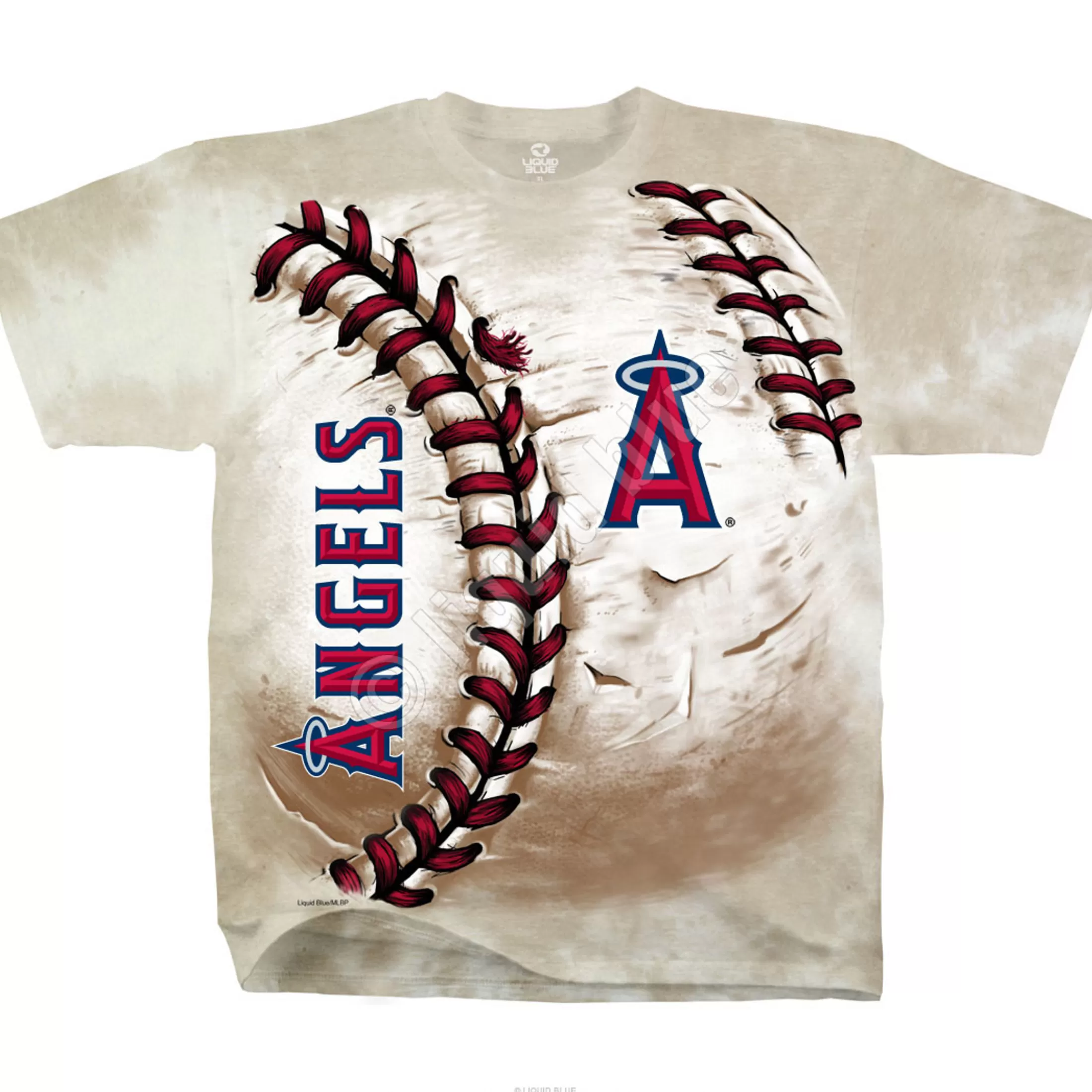 T-Shirt | Los Angeles Angels<Liquid Blue Los Angeles Angels Hardball Tie-Dye T-Shirt