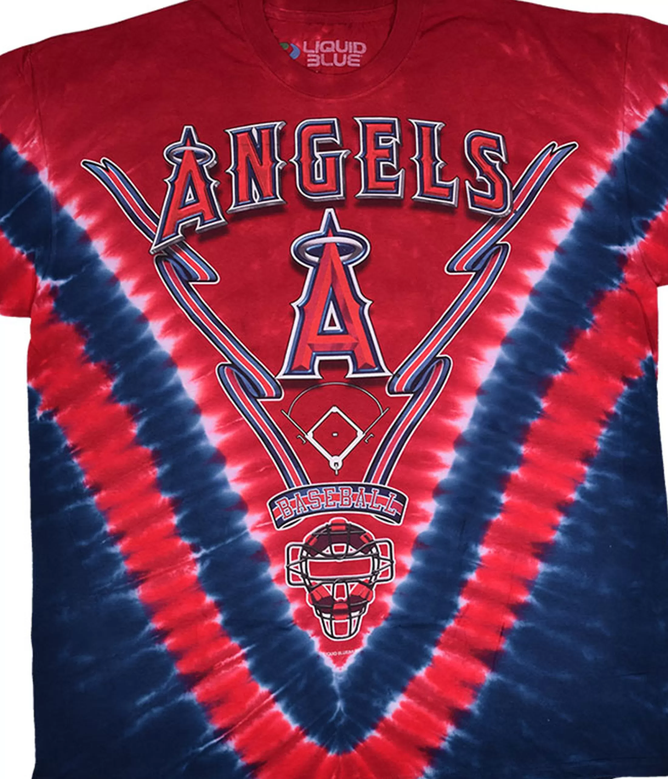 T-Shirt | Los Angeles Angels<Liquid Blue Los Angeles Angels V Tie-Dye T-Shirt