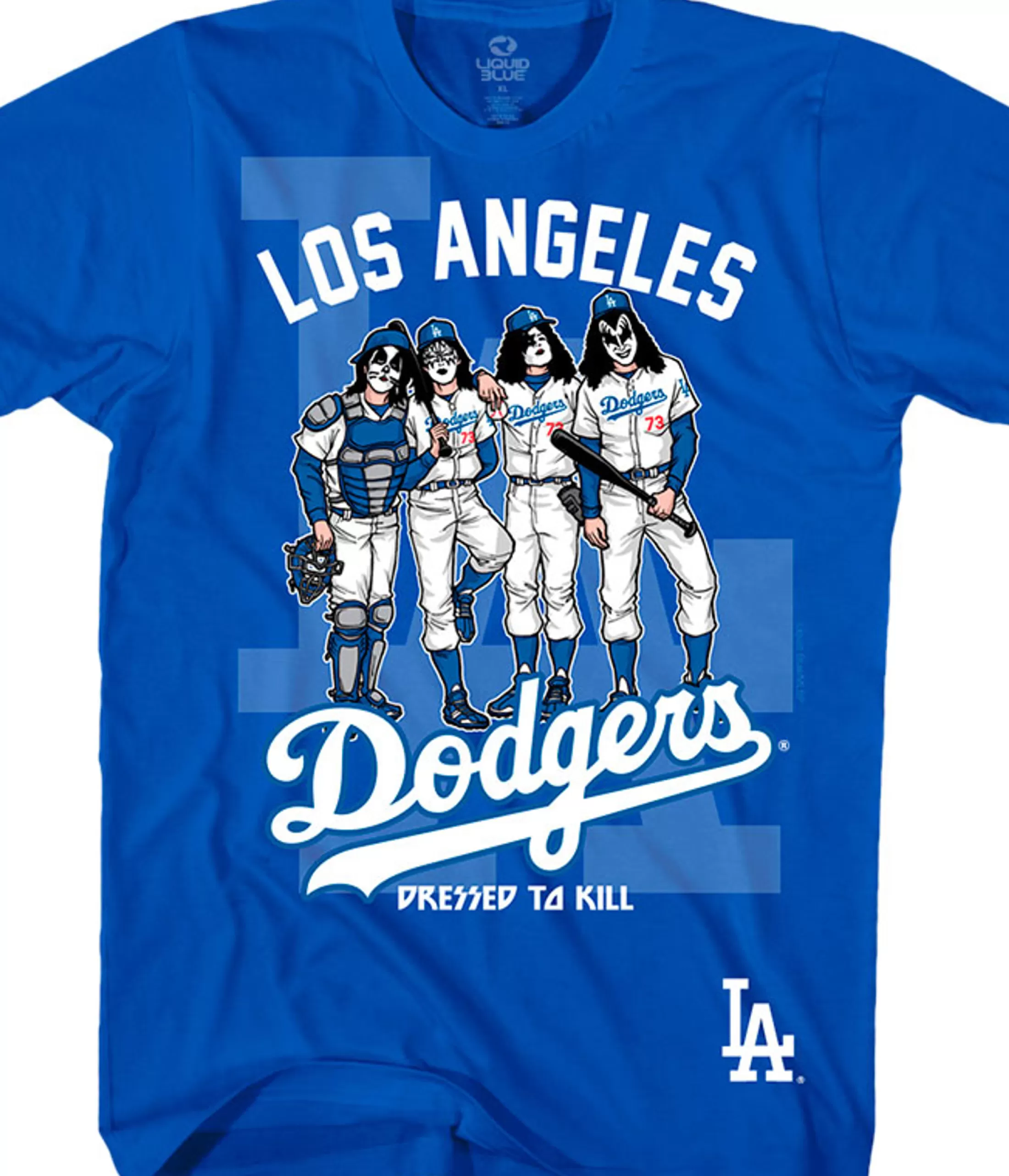 T-Shirt | Los Angeles Dodgers<Liquid Blue Los Angeles Dodgers Dressed to Kill Blue T-Shirt