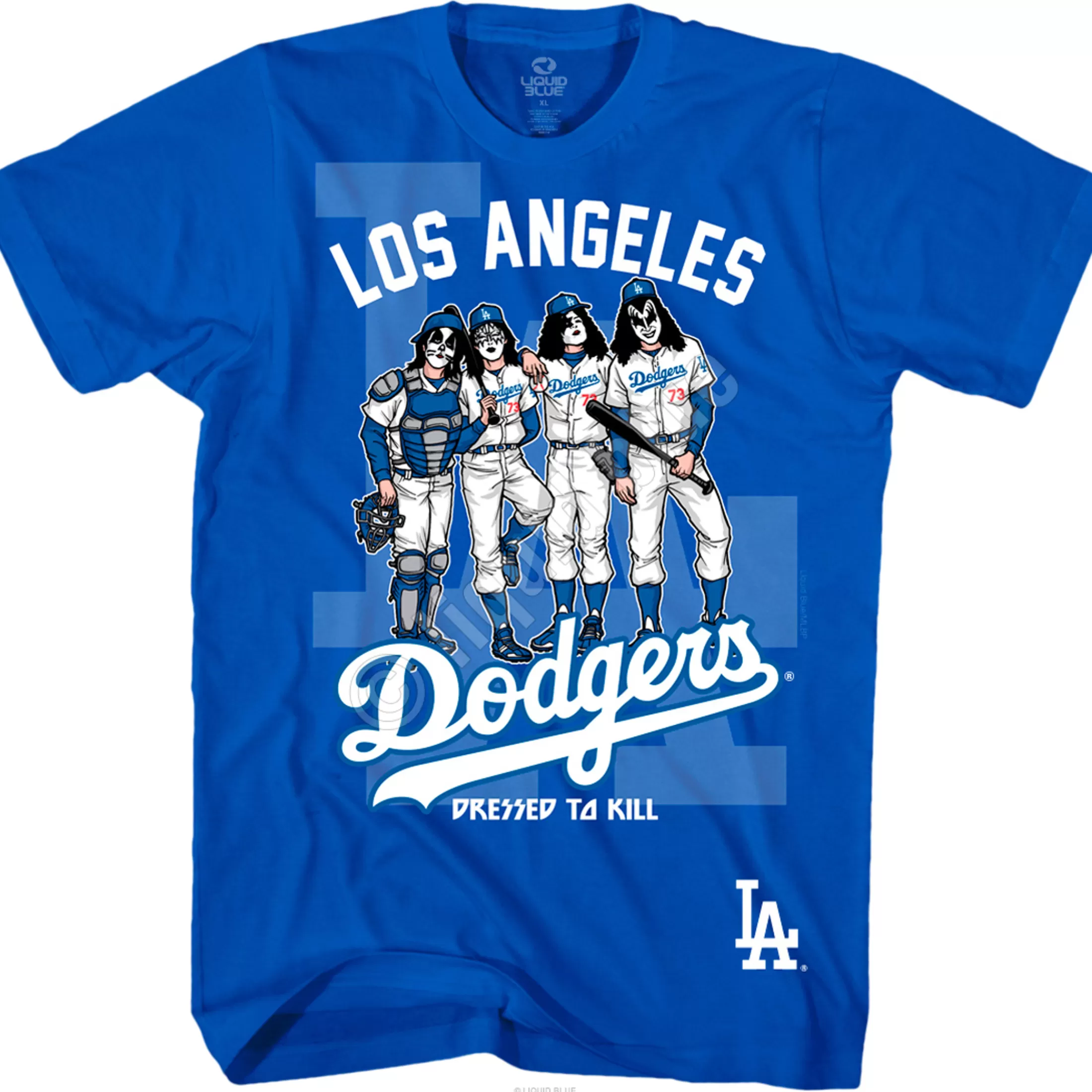 T-Shirt | Los Angeles Dodgers<Liquid Blue Los Angeles Dodgers Dressed to Kill Blue T-Shirt