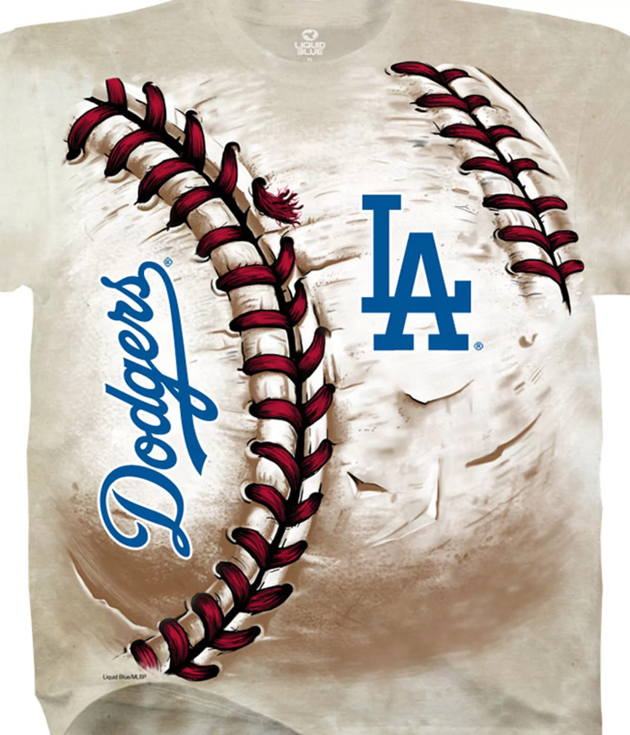 T-Shirt | Los Angeles Dodgers<Liquid Blue Los Angeles Dodgers Hardball Tie-Dye T-Shirt