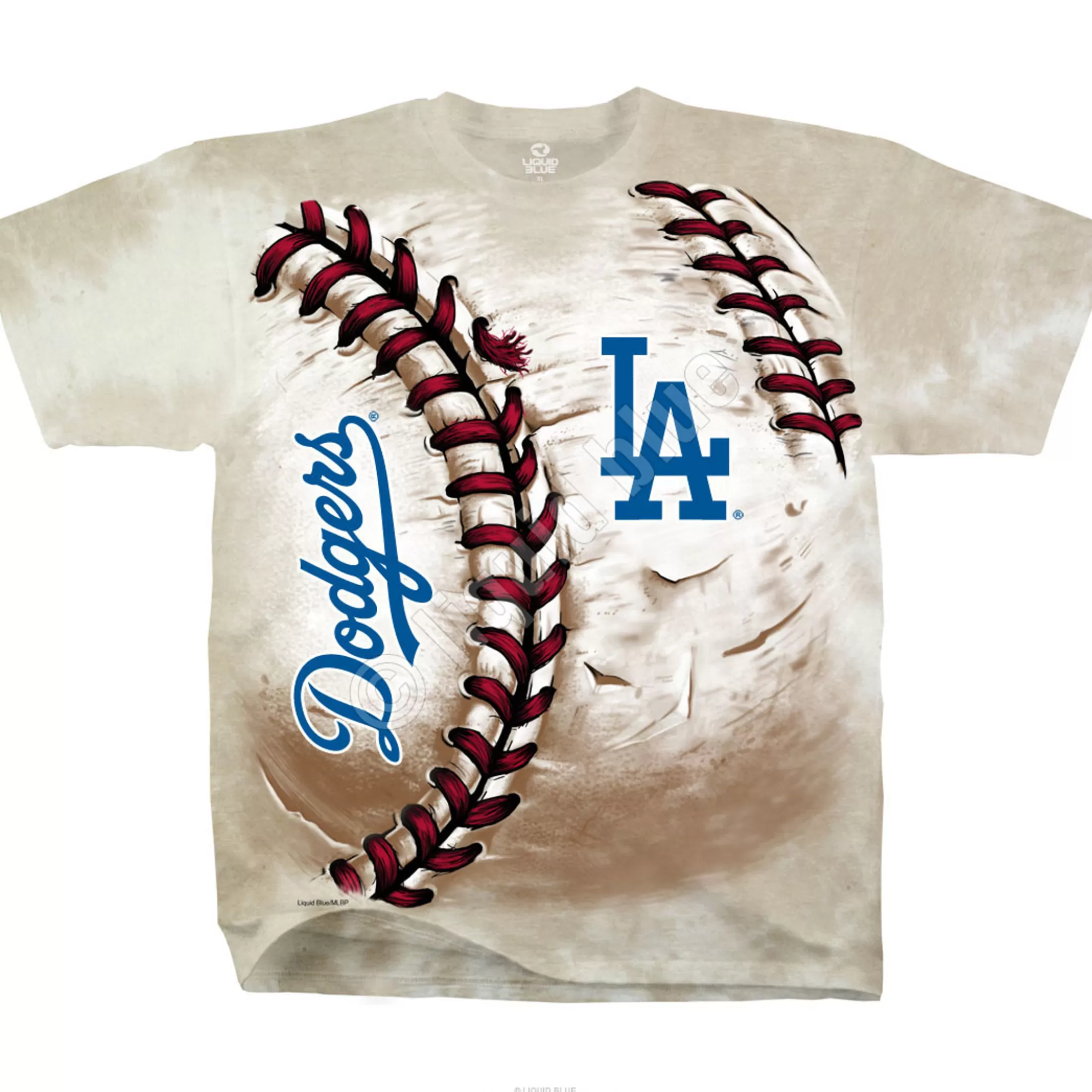 T-Shirt | Los Angeles Dodgers<Liquid Blue Los Angeles Dodgers Hardball Tie-Dye T-Shirt