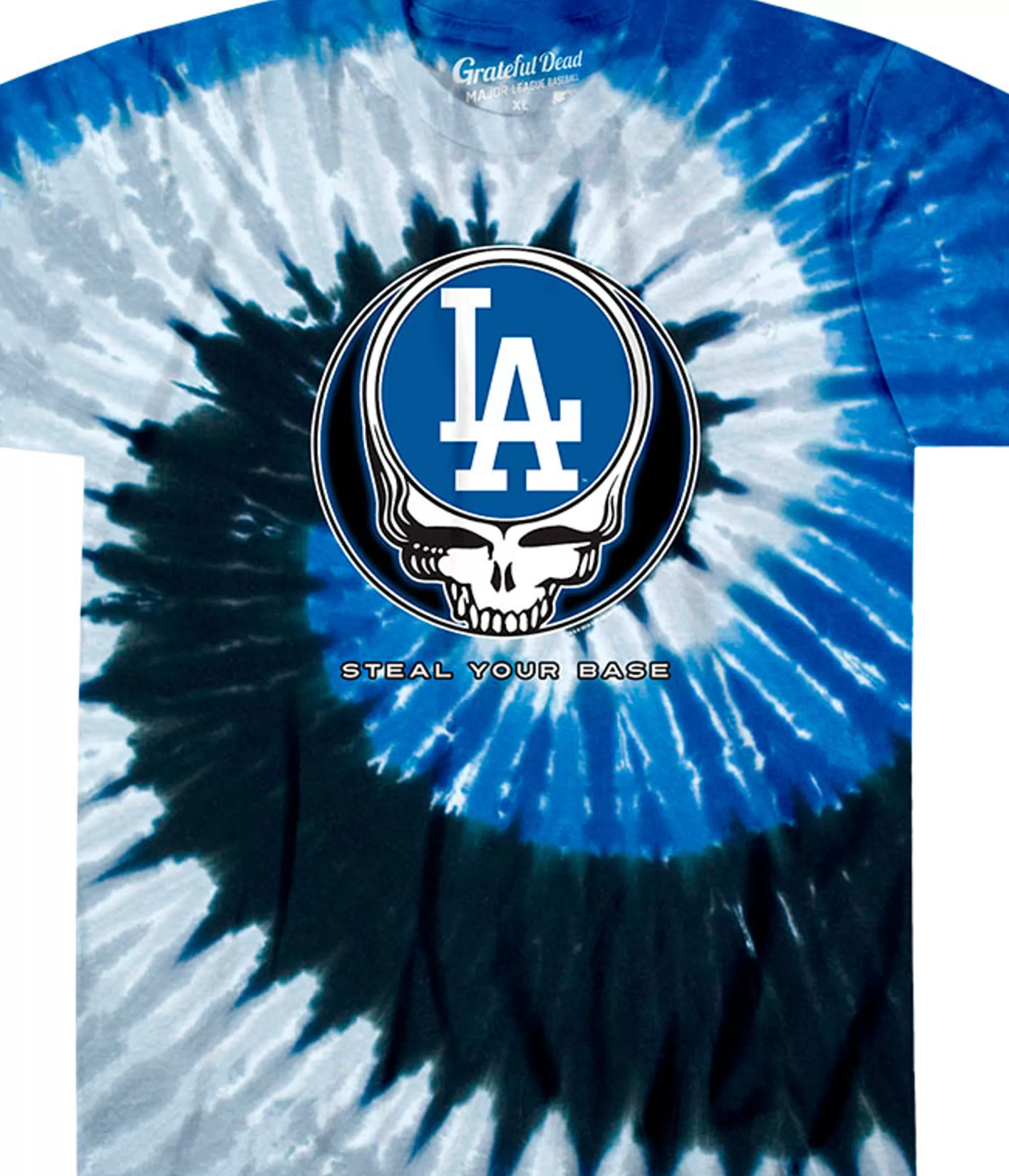 T-Shirt | Los Angeles Dodgers<Liquid Blue Los Angeles Dodgers Steal Your Base Tie-Dye T-Shirt