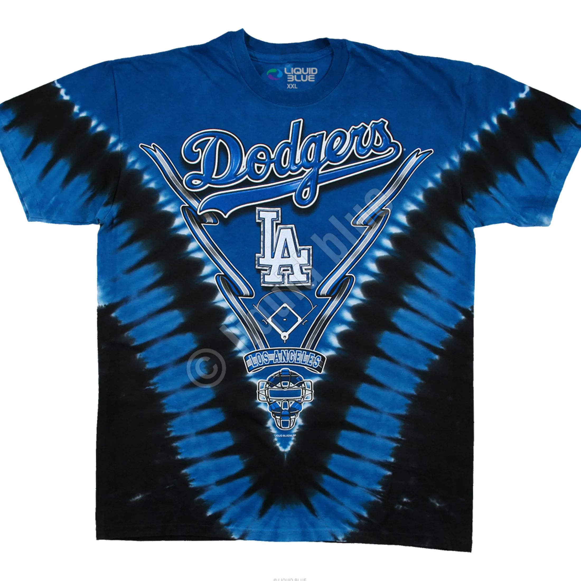 T-Shirt | Los Angeles Dodgers<Liquid Blue Los Angeles Dodgers V Tie-Dye T-Shirt