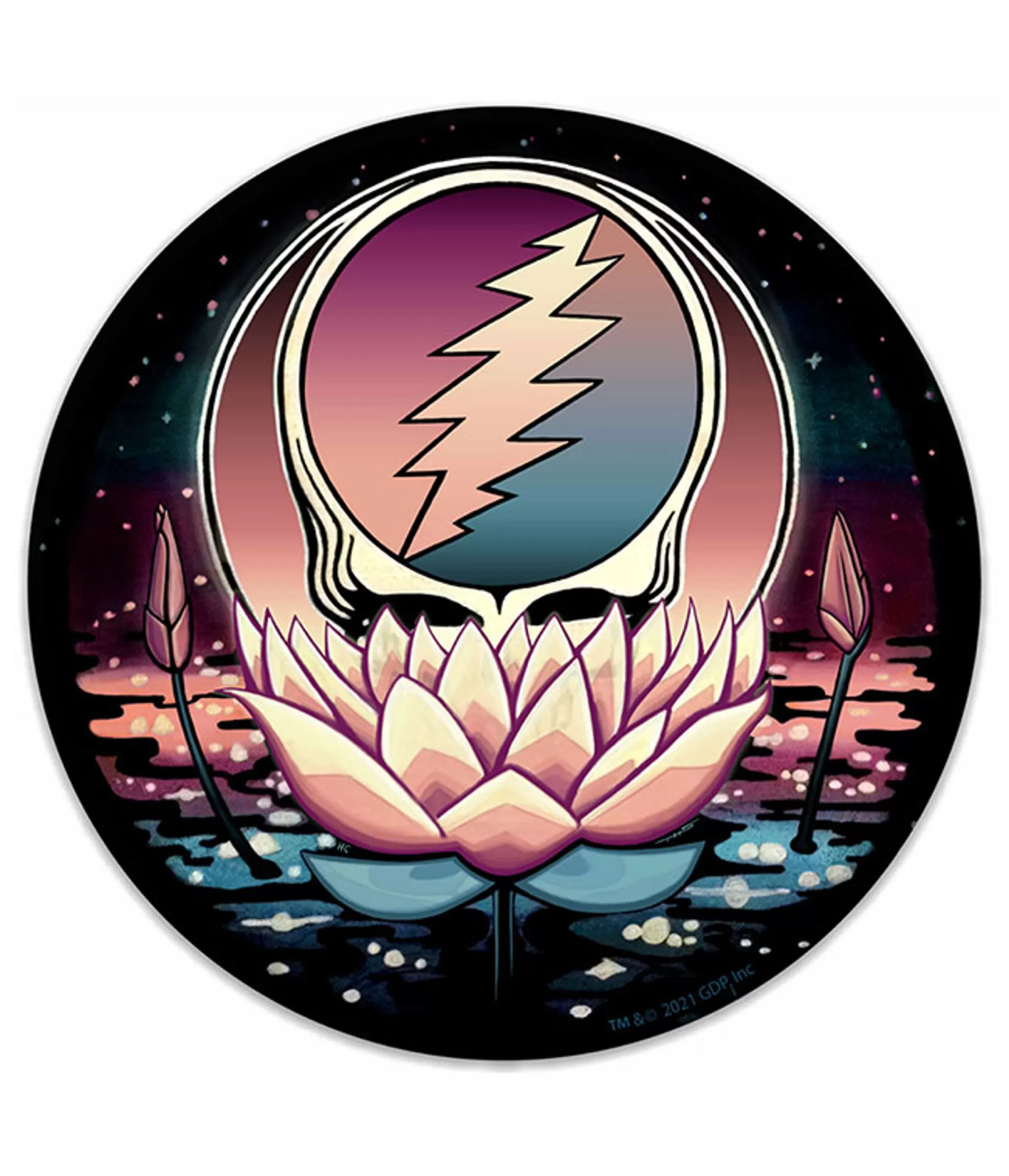 Grateful Dead | Classic<Liquid Blue Lotus Stealie Sticker