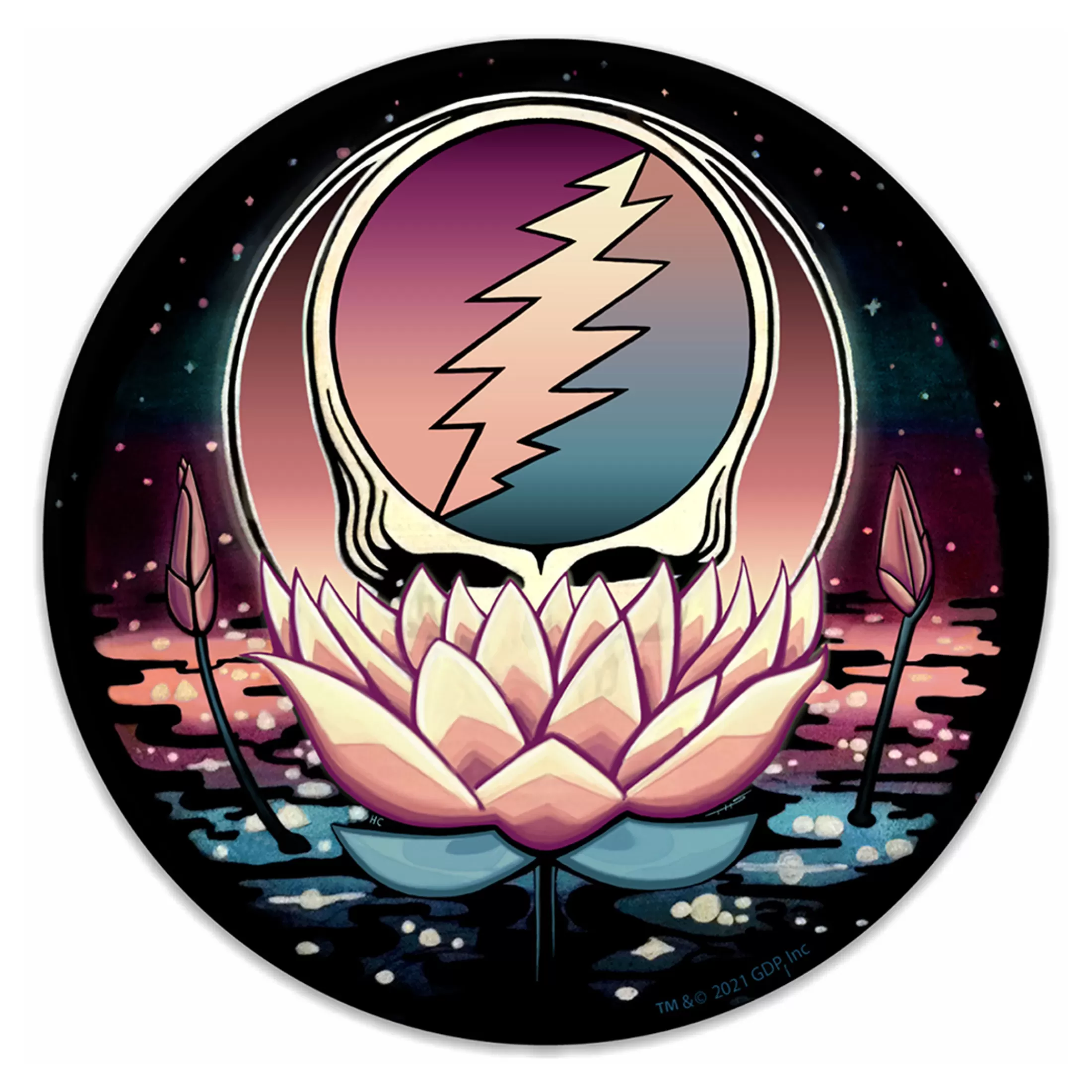 Grateful Dead | Classic<Liquid Blue Lotus Stealie Sticker