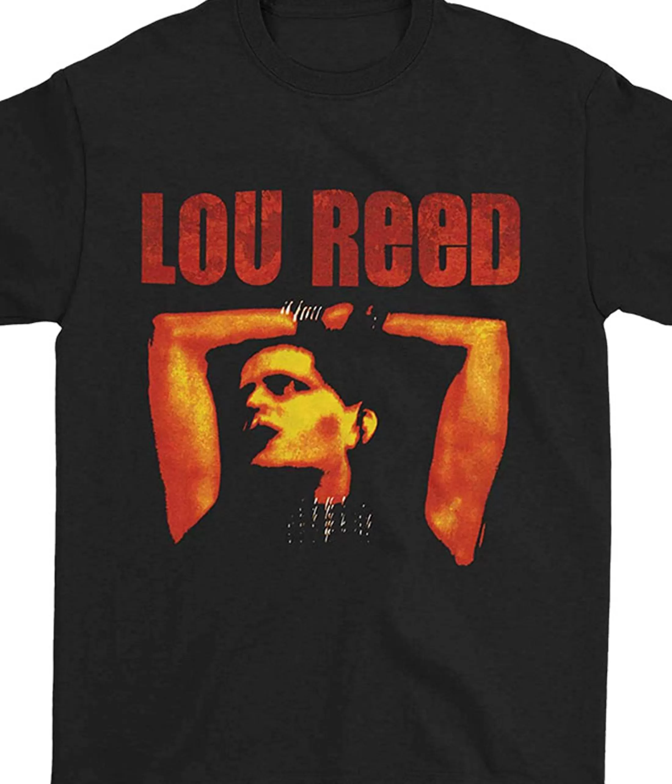 T-Shirt | Lou Reed<Liquid Blue Lou Reed Rock And Roll Animal Black T-Shirt