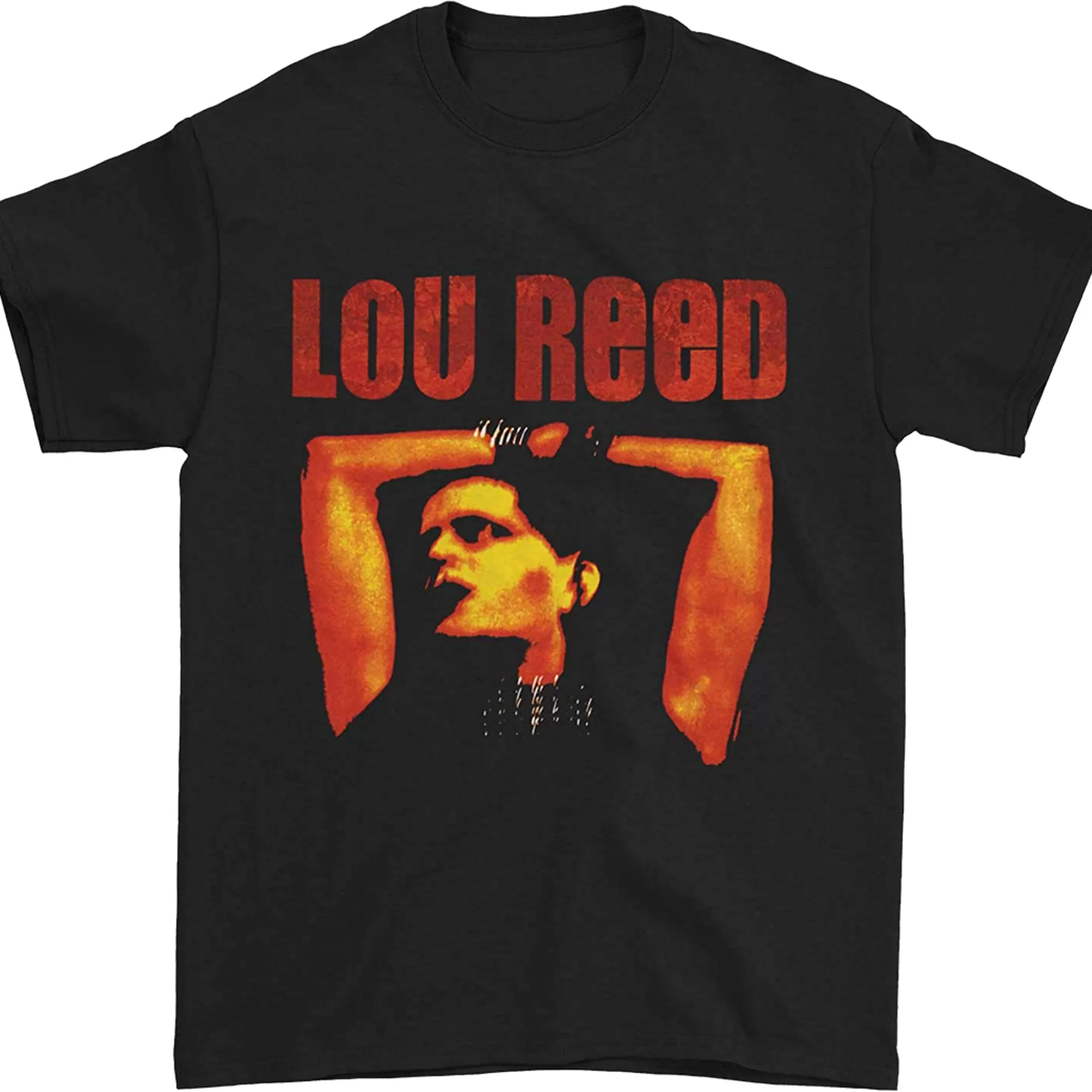 T-Shirt | Lou Reed<Liquid Blue Lou Reed Rock And Roll Animal Black T-Shirt