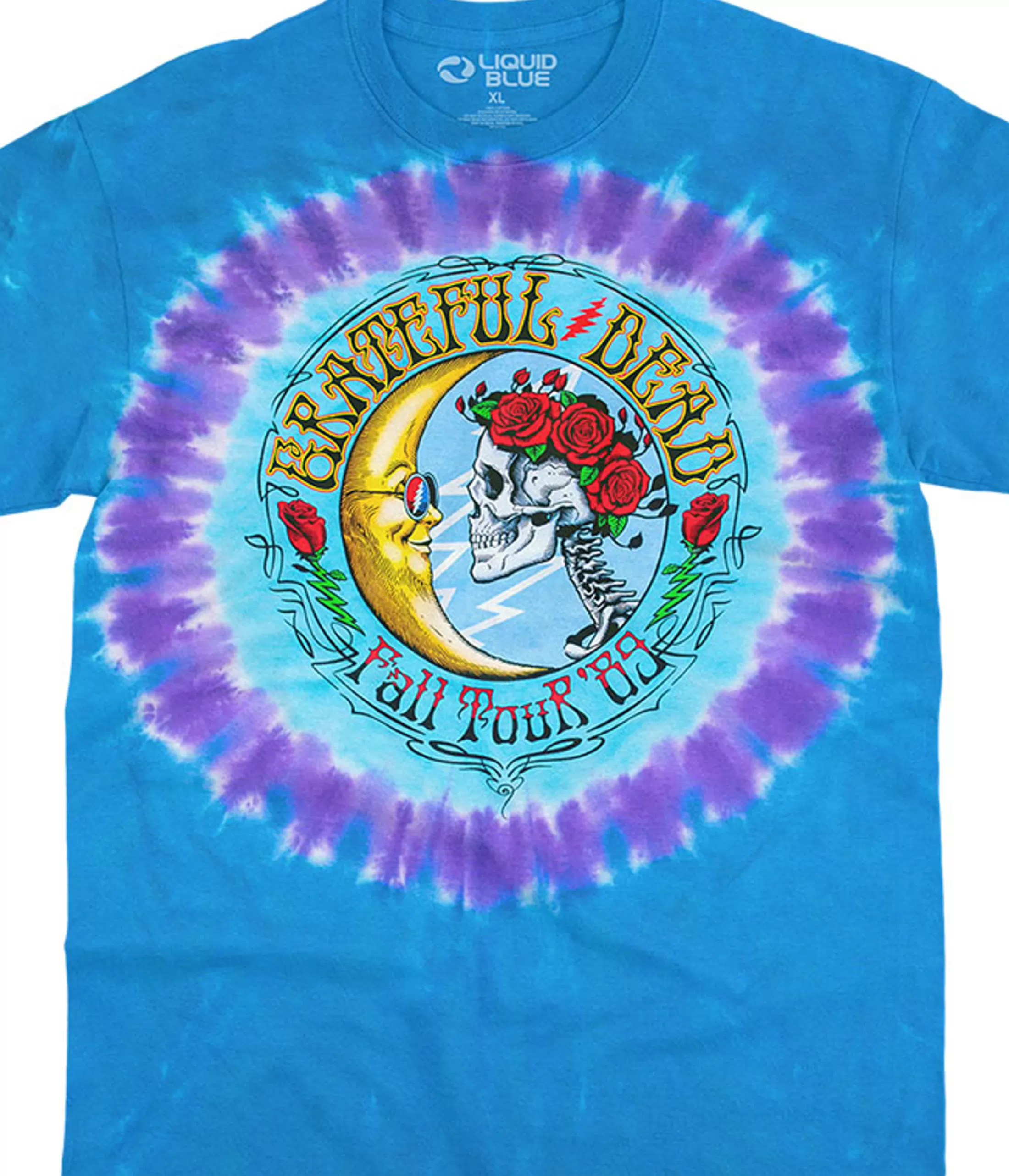 T-Shirt | Grateful Dead<Liquid Blue Lunar Dead Tie-Dye T-Shirt