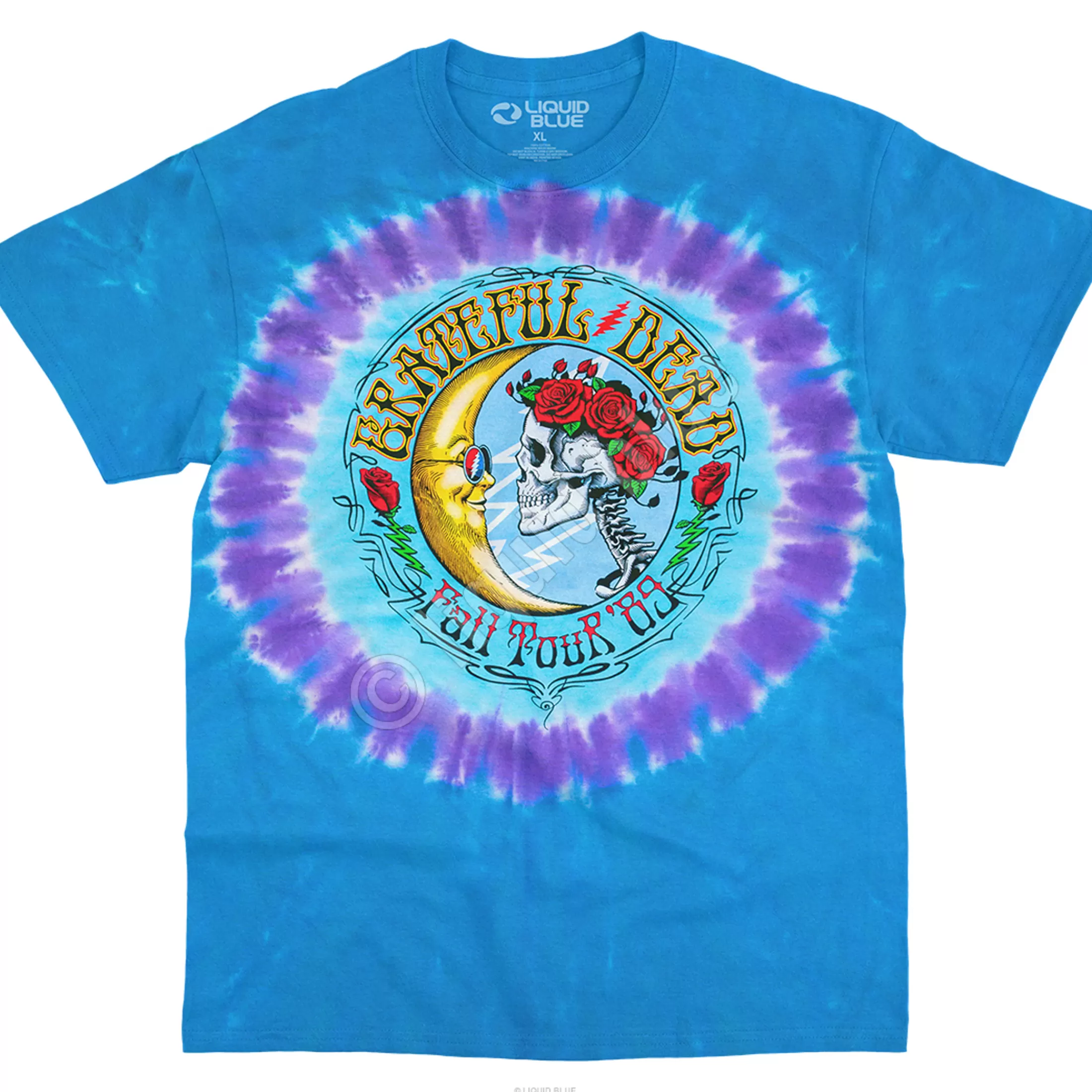 T-Shirt | Grateful Dead<Liquid Blue Lunar Dead Tie-Dye T-Shirt