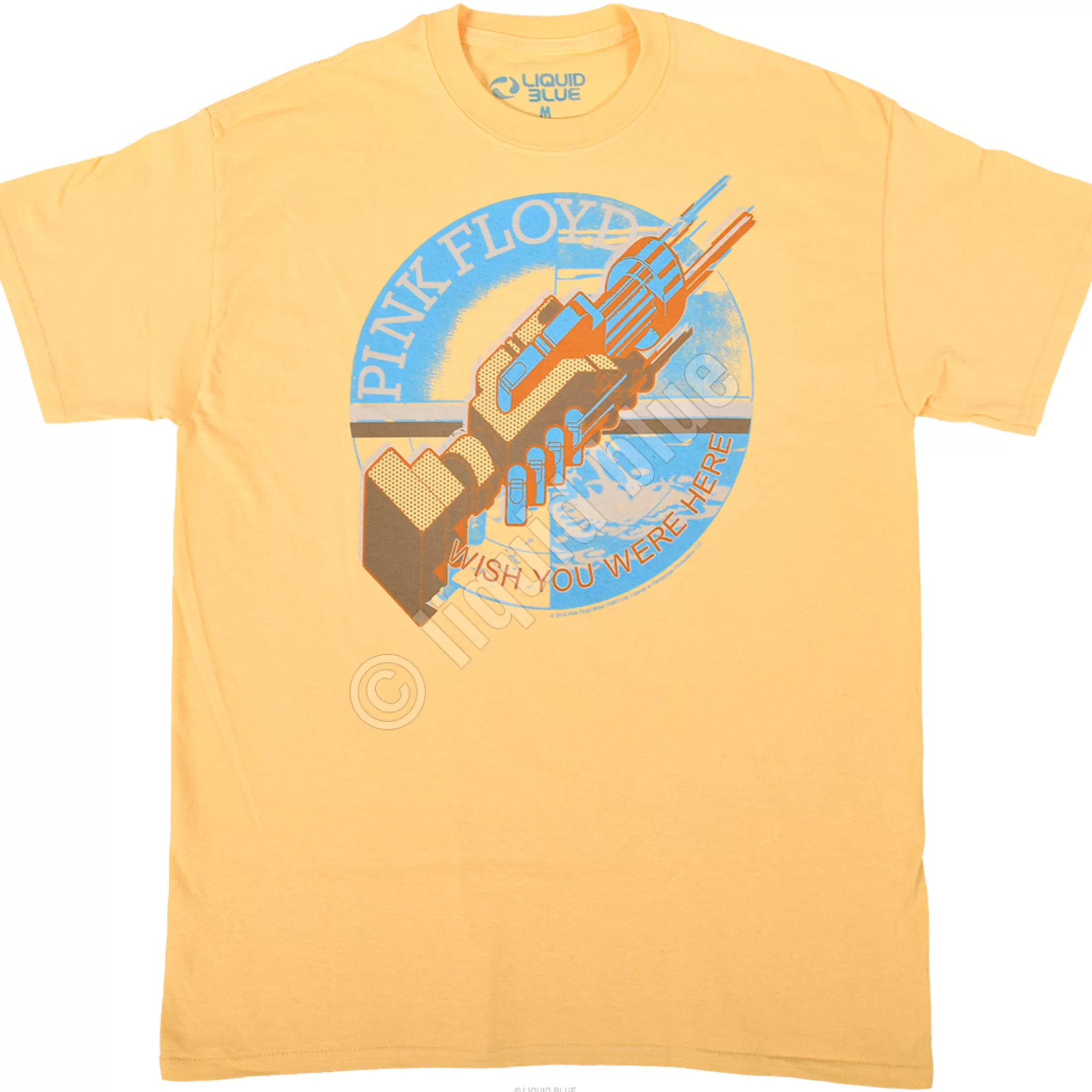 Athletic T-Shirt | Pink Floyd<Liquid Blue Machine Gold Athletic T-Shirt