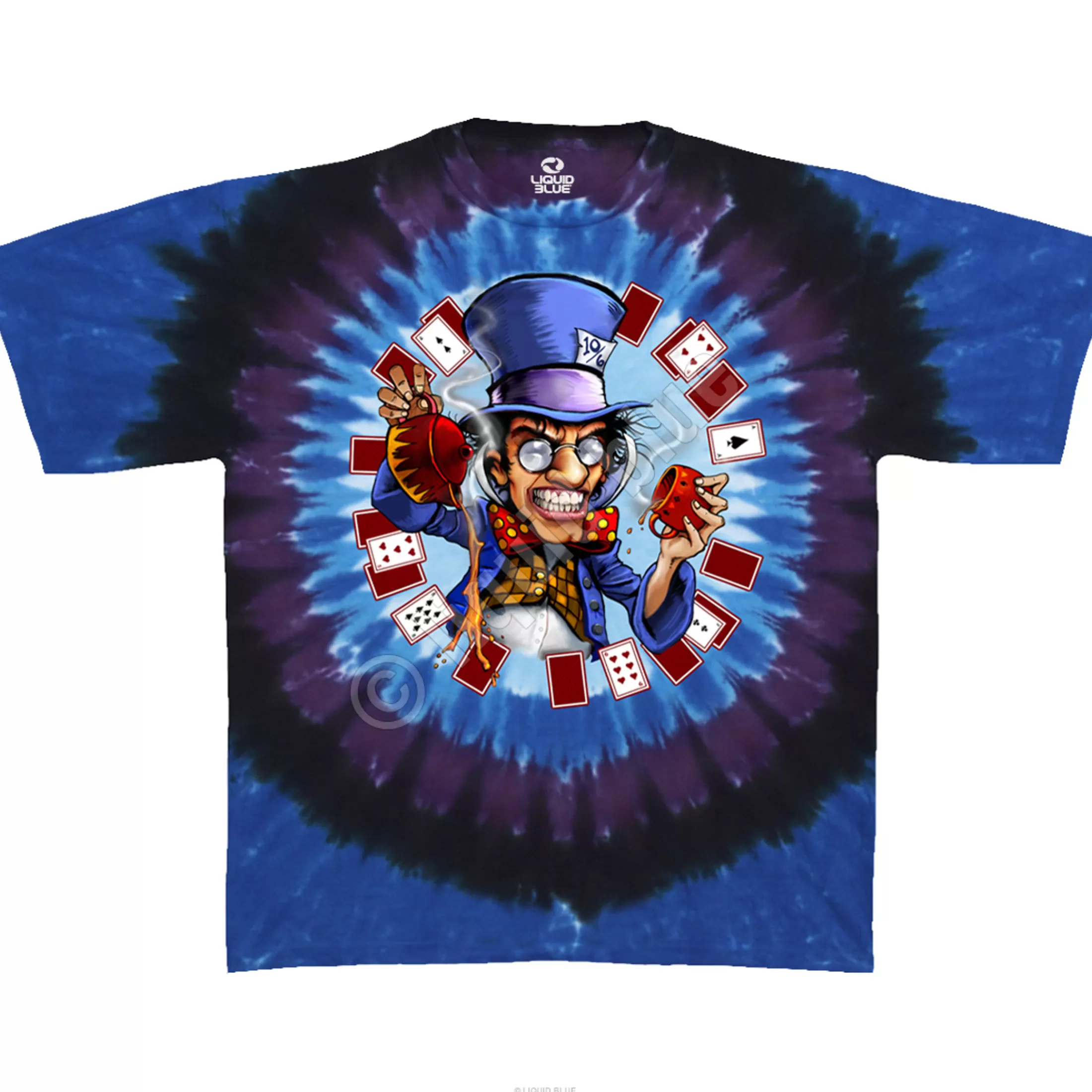 T-Shirt | Light Fantasy<Liquid Blue Mad Hatter Tie-Dye T-Shirt