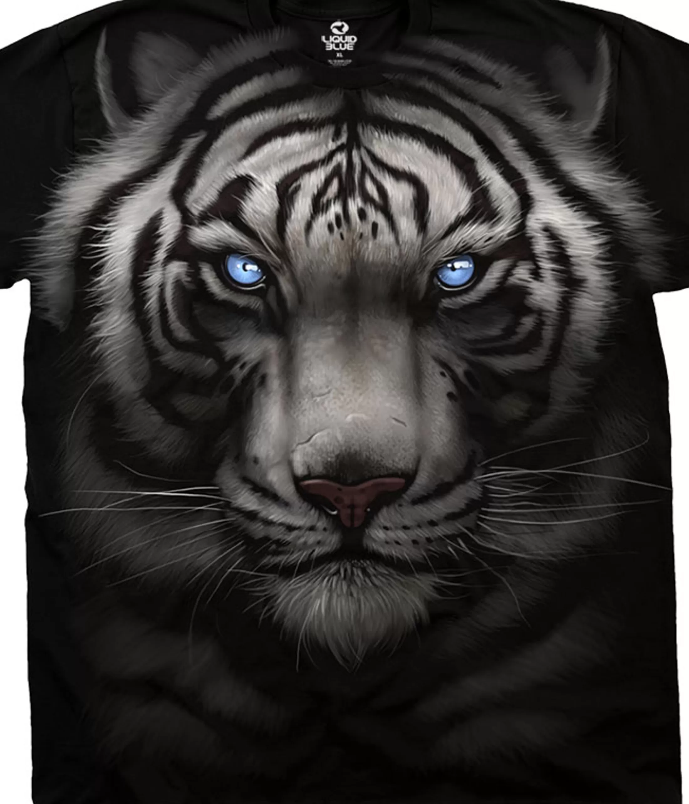 Athletic T-Shirt | Tigers<Liquid Blue Majestic White Tiger Black Athletic T-Shirt