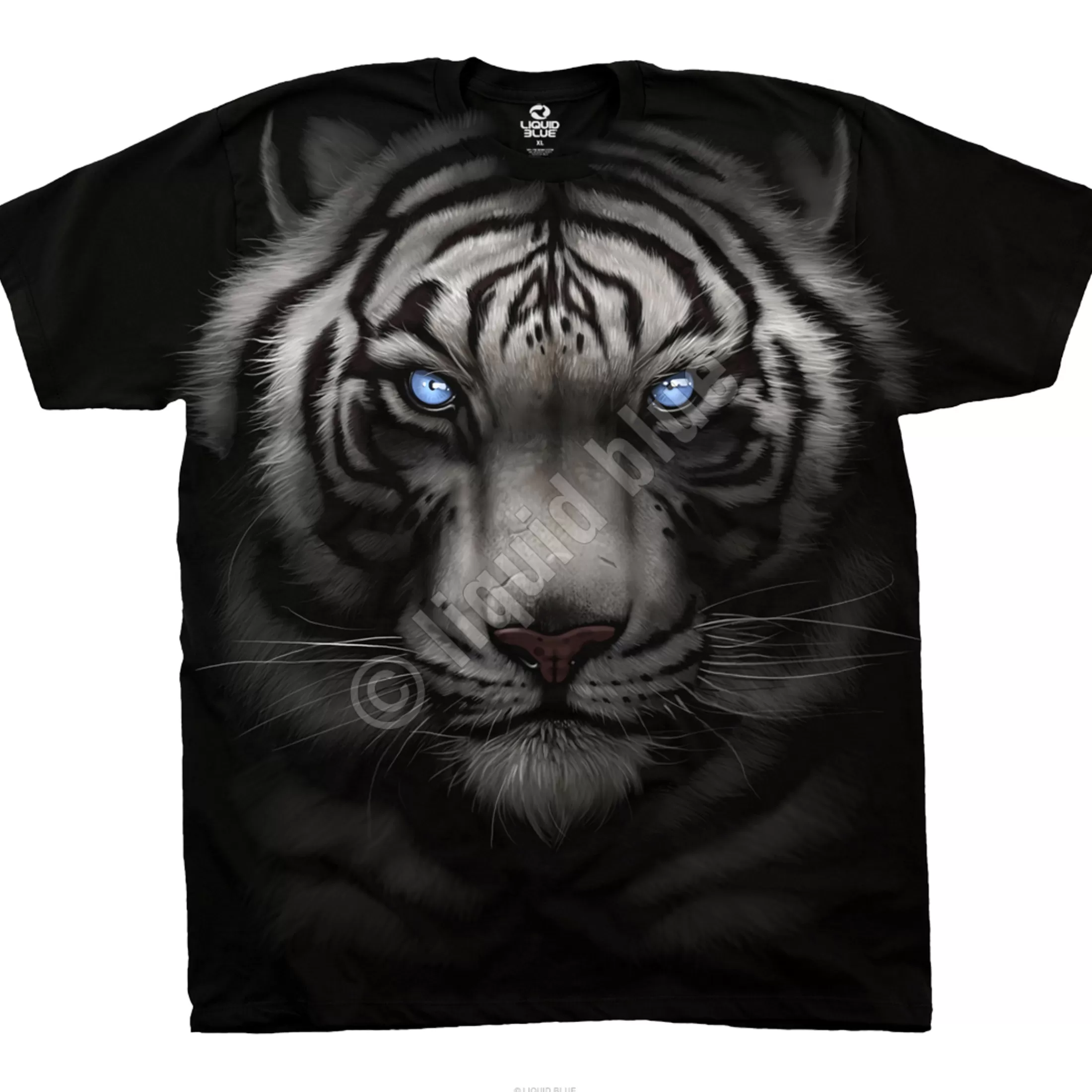 Athletic T-Shirt | Tigers<Liquid Blue Majestic White Tiger Black Athletic T-Shirt