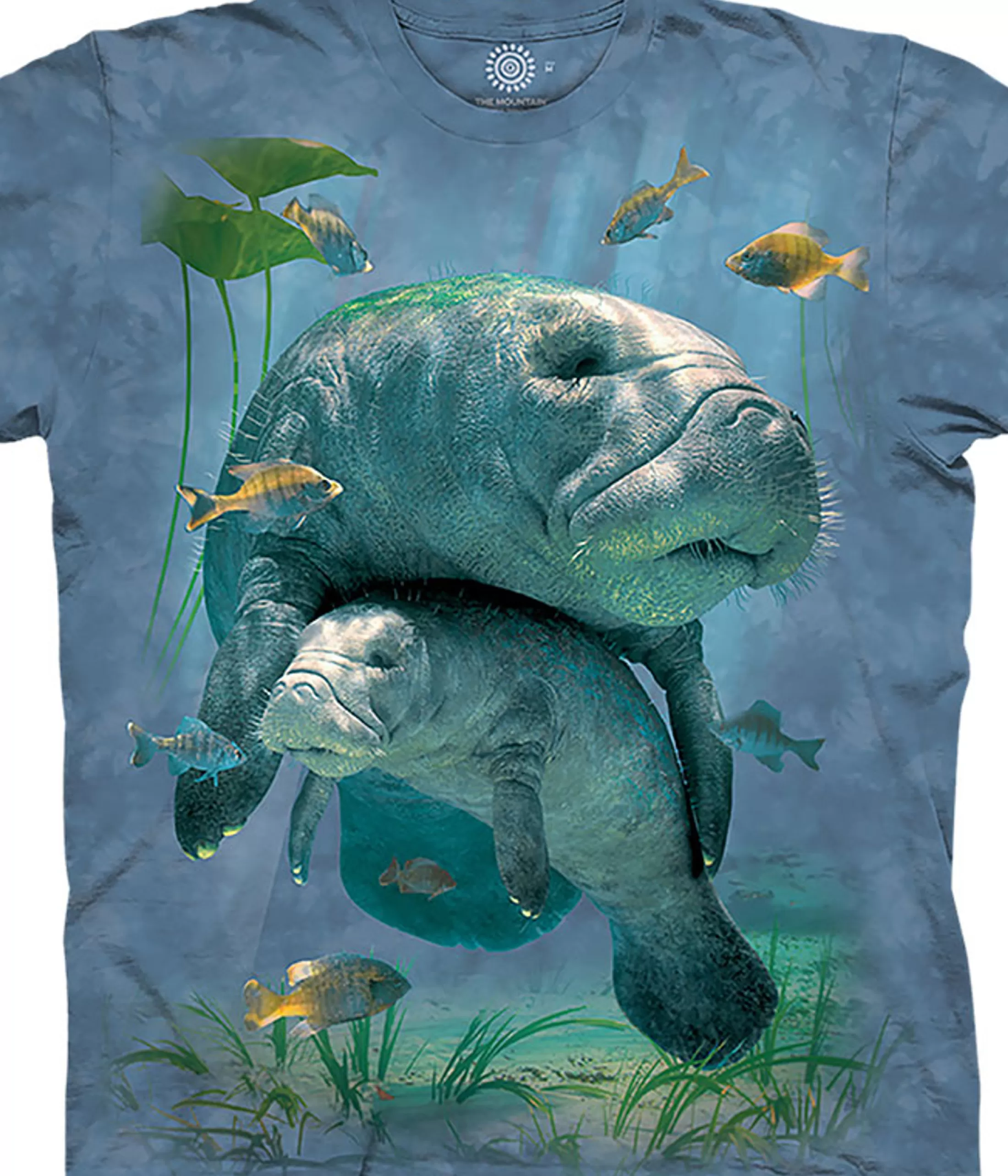 T-Shirt | Aquatic<Liquid Blue Manatees Collage Classic Cotton T-Shirt