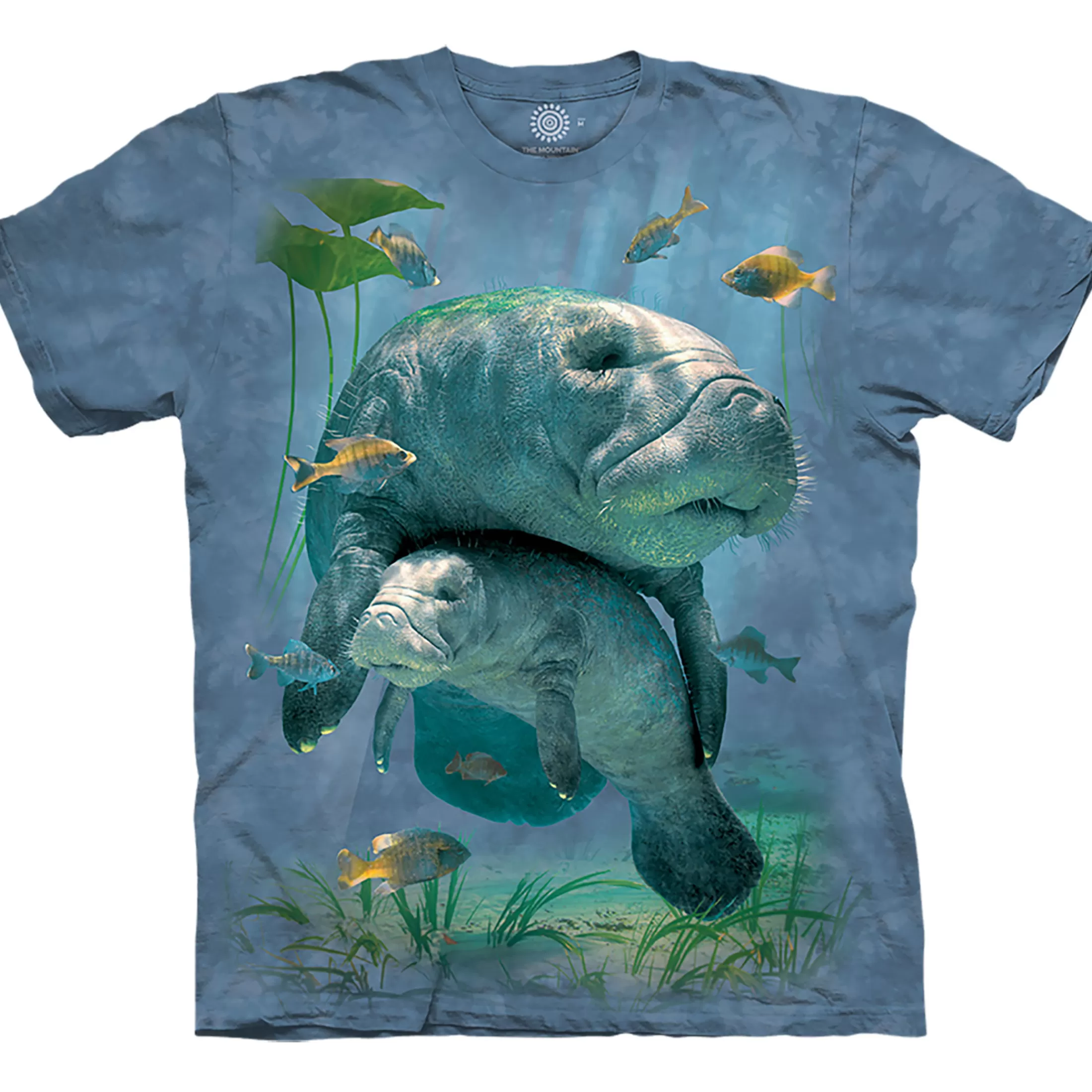 T-Shirt | Aquatic<Liquid Blue Manatees Collage Classic Cotton T-Shirt