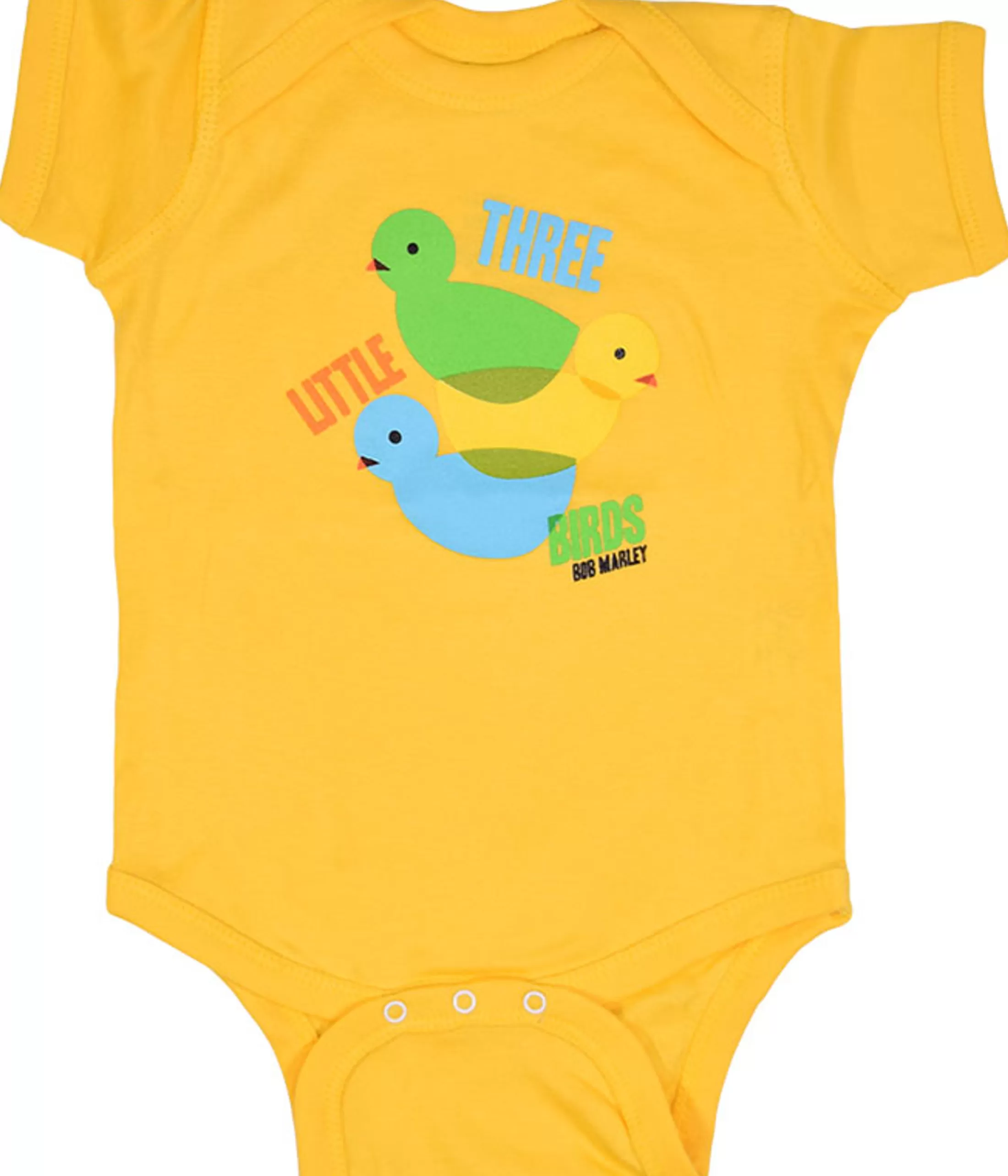 Onesies | Rastafari Art<Liquid Blue Marley 3 Lil' Birds Yellow Onesie