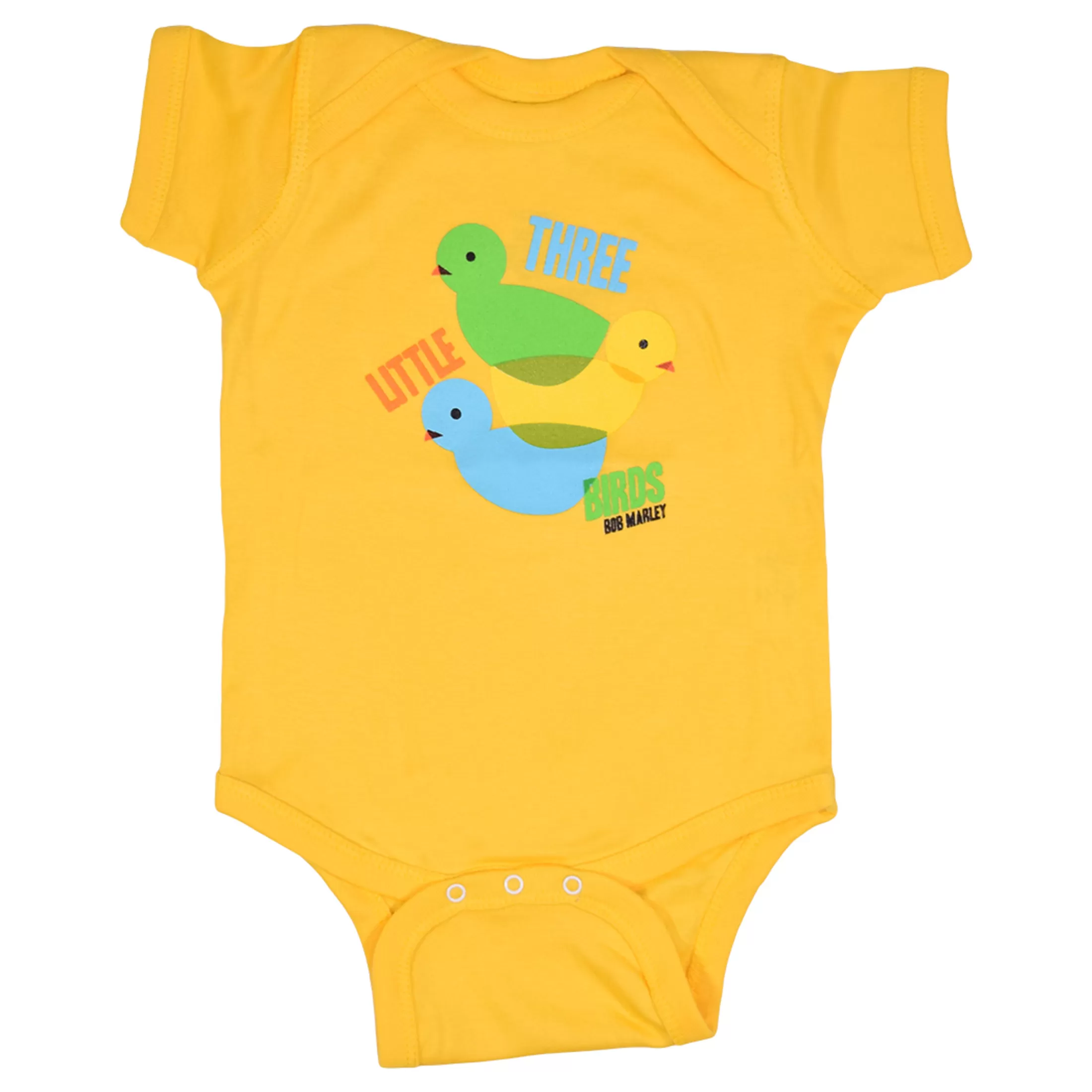 Onesies | Rastafari Art<Liquid Blue Marley 3 Lil' Birds Yellow Onesie