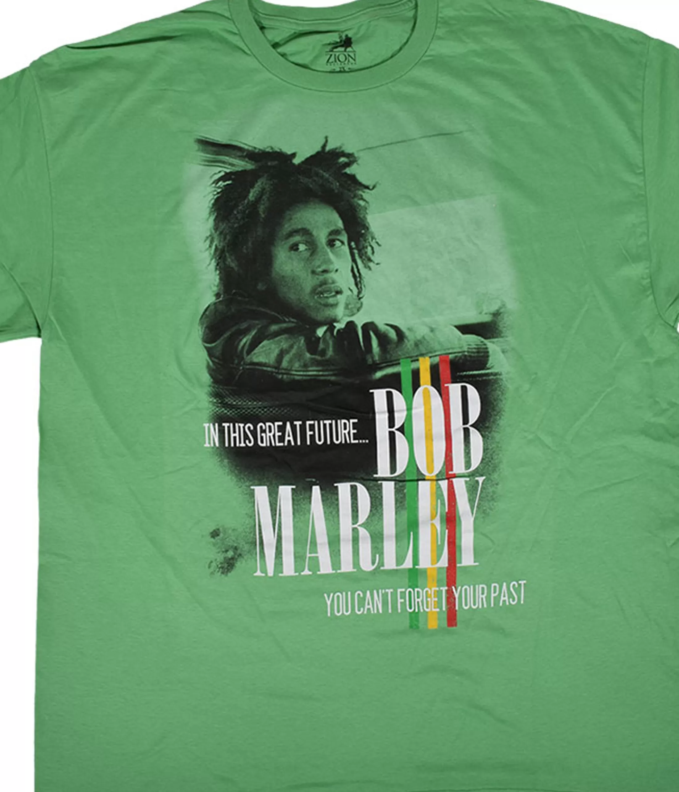 T-Shirt | Rastafari Art<Liquid Blue Marley Forget the Past Green T-Shirt