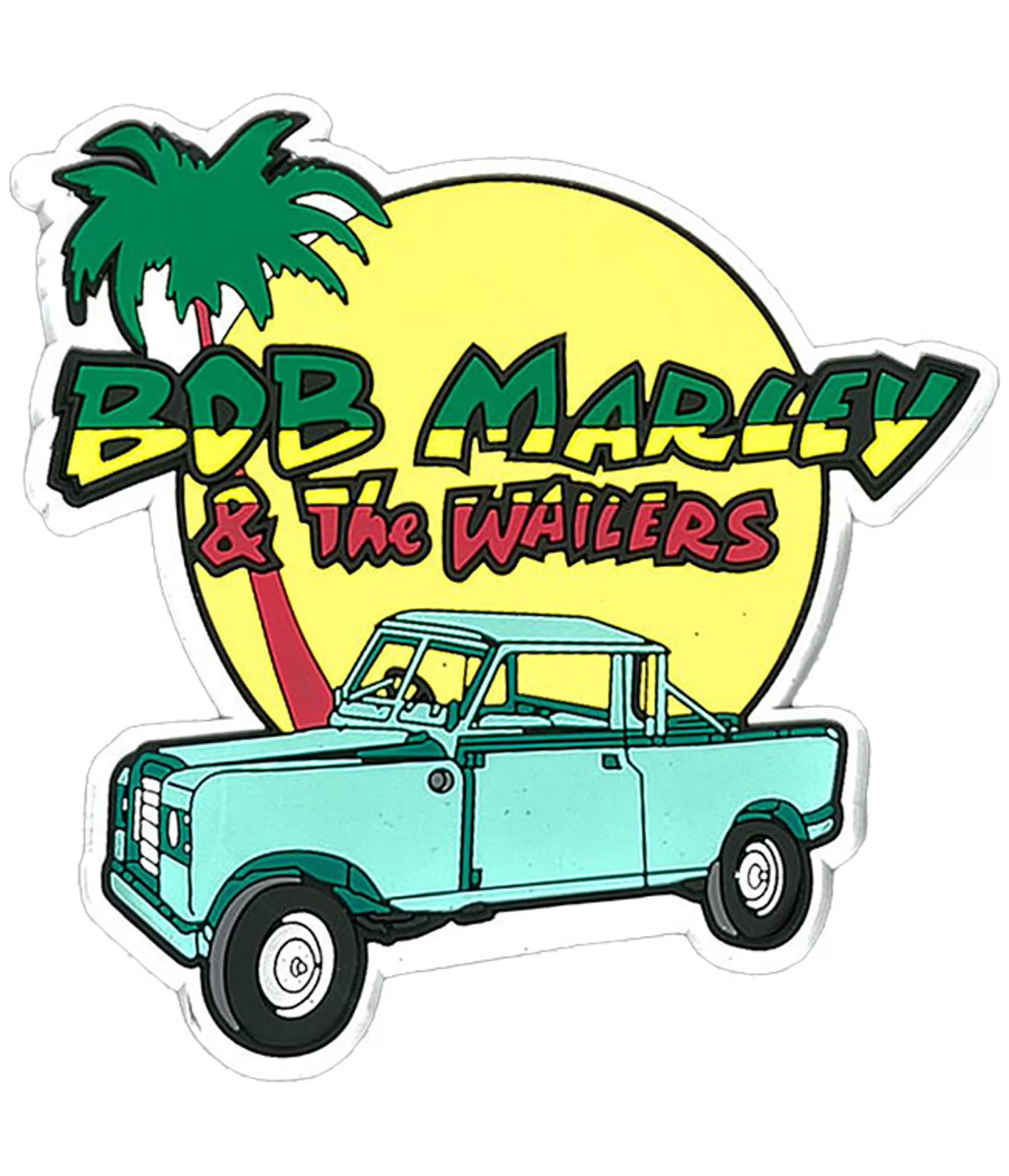 Rastafari Art | Bob Marley<Liquid Blue Marley Jeep Magnet