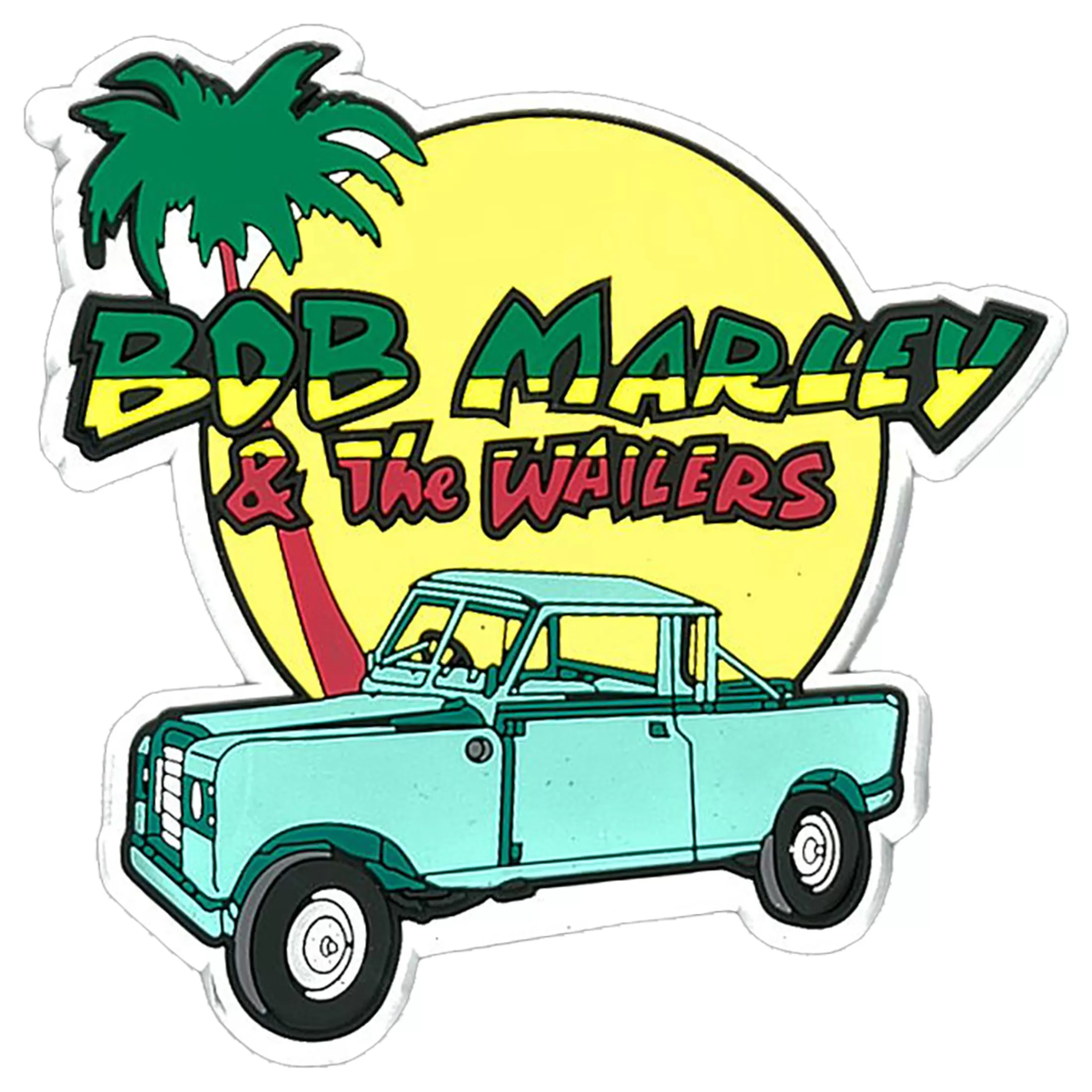 Rastafari Art | Bob Marley<Liquid Blue Marley Jeep Magnet