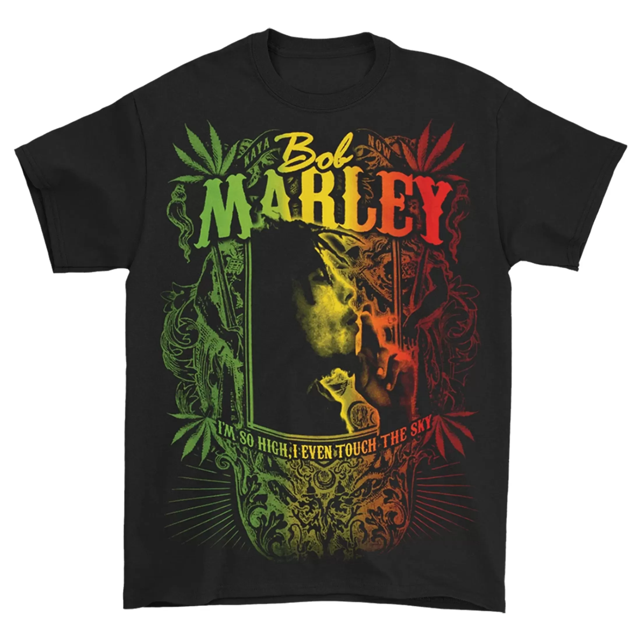 T-Shirt | Rastafari Art<Liquid Blue Marley Kaya Now Black T-Shirt