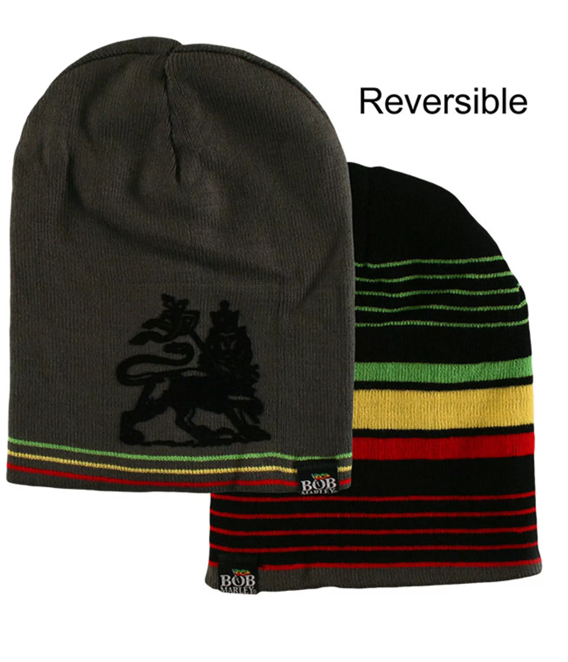 Hats | Rastafari Art<Liquid Blue Marley Rasta Stripe Reversible Beanie