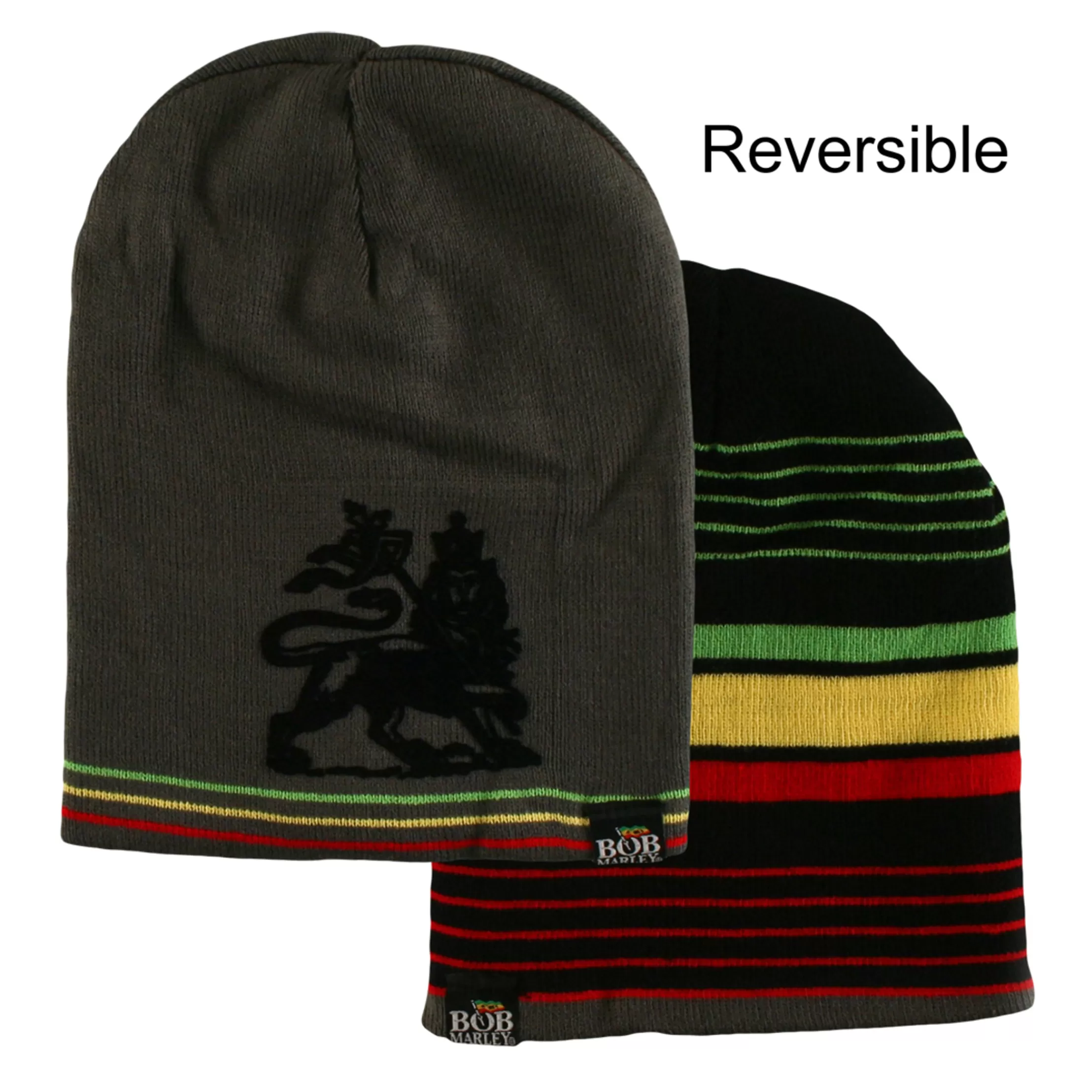 Hats | Rastafari Art<Liquid Blue Marley Rasta Stripe Reversible Beanie