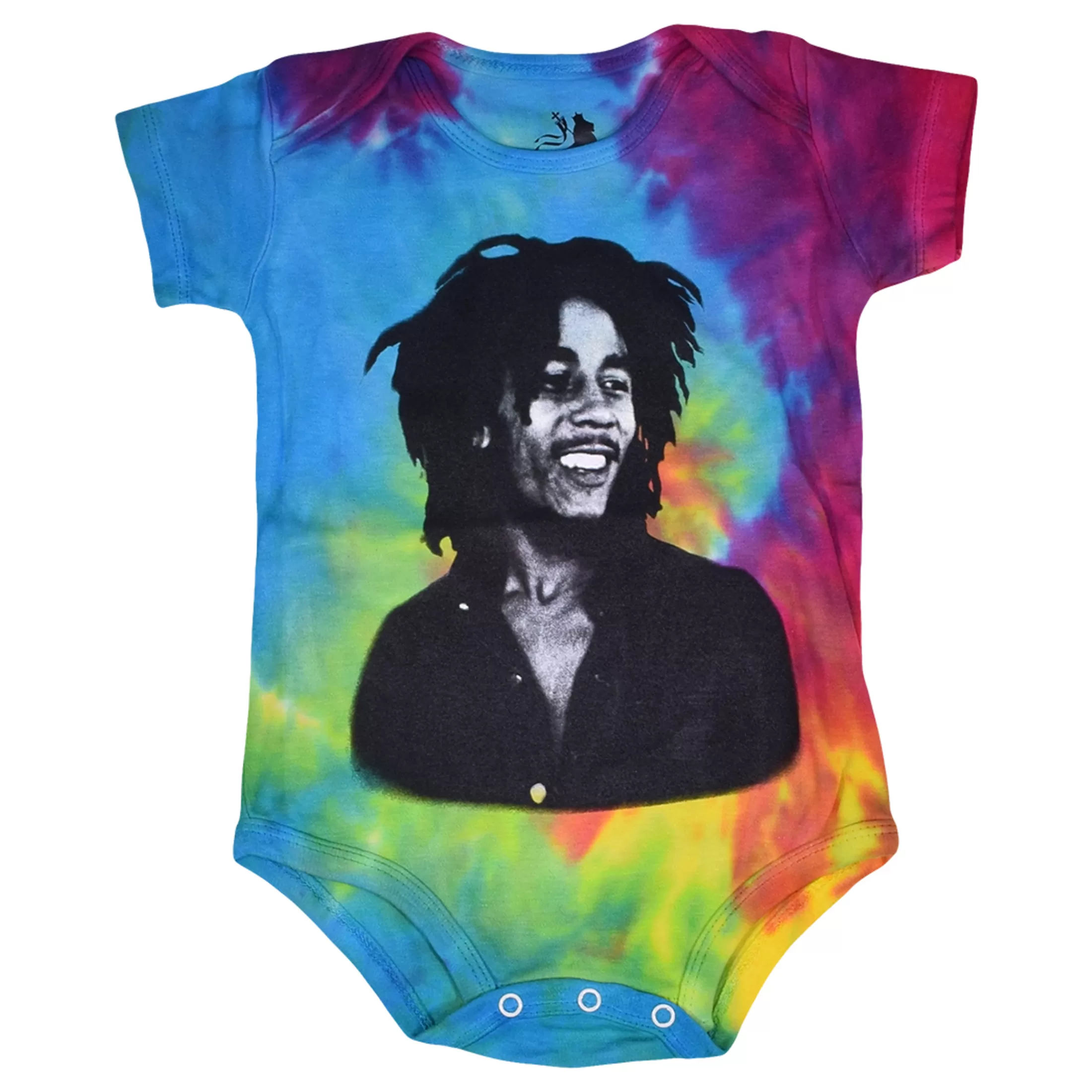 Onesies | Rastafari Art<Liquid Blue Marley Smile Tie-Dye Onesie