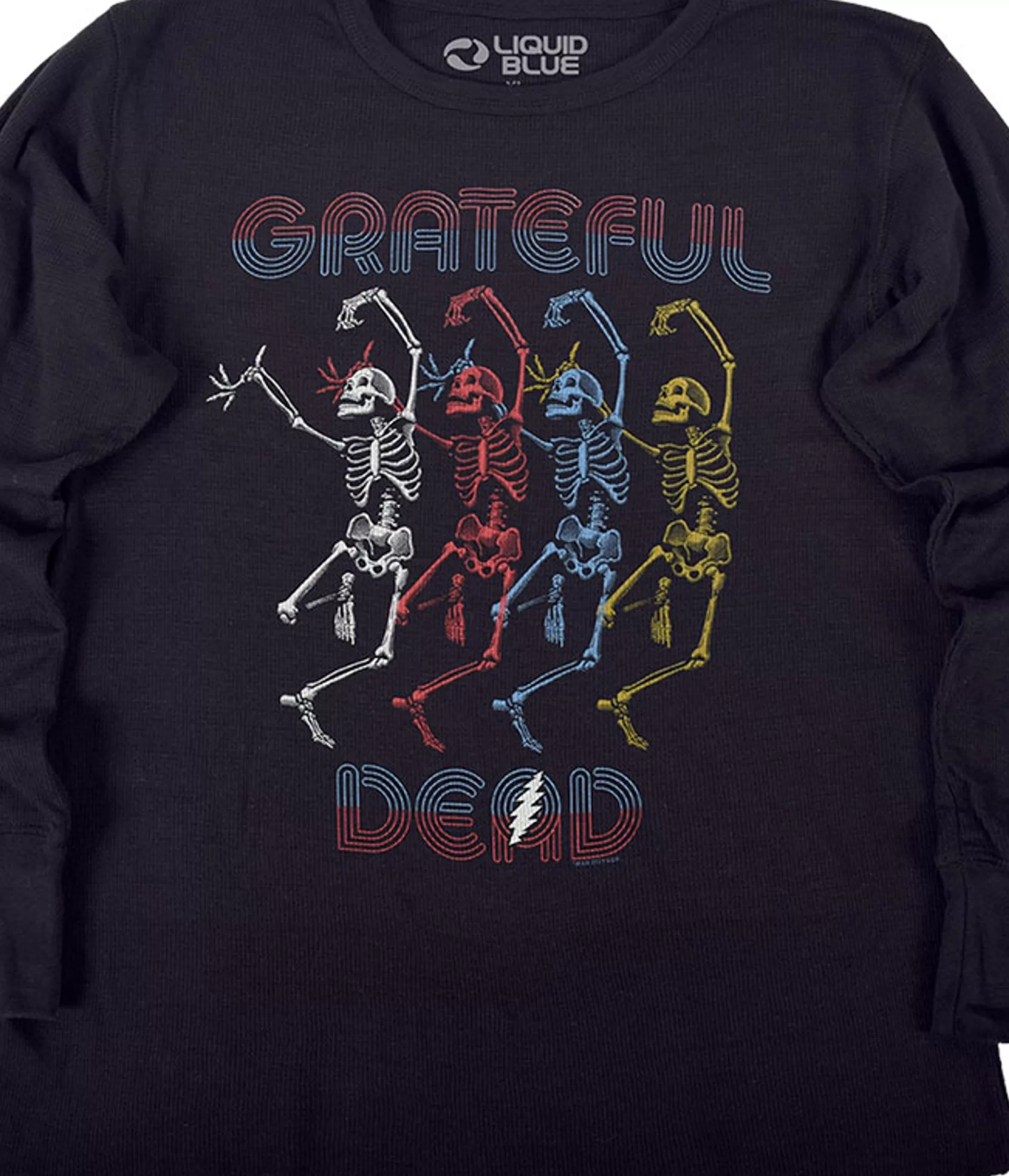 Long Sleeve | Grateful Dead<Liquid Blue Marquee Dead Thermal Long Sleeve Black T-Shirt