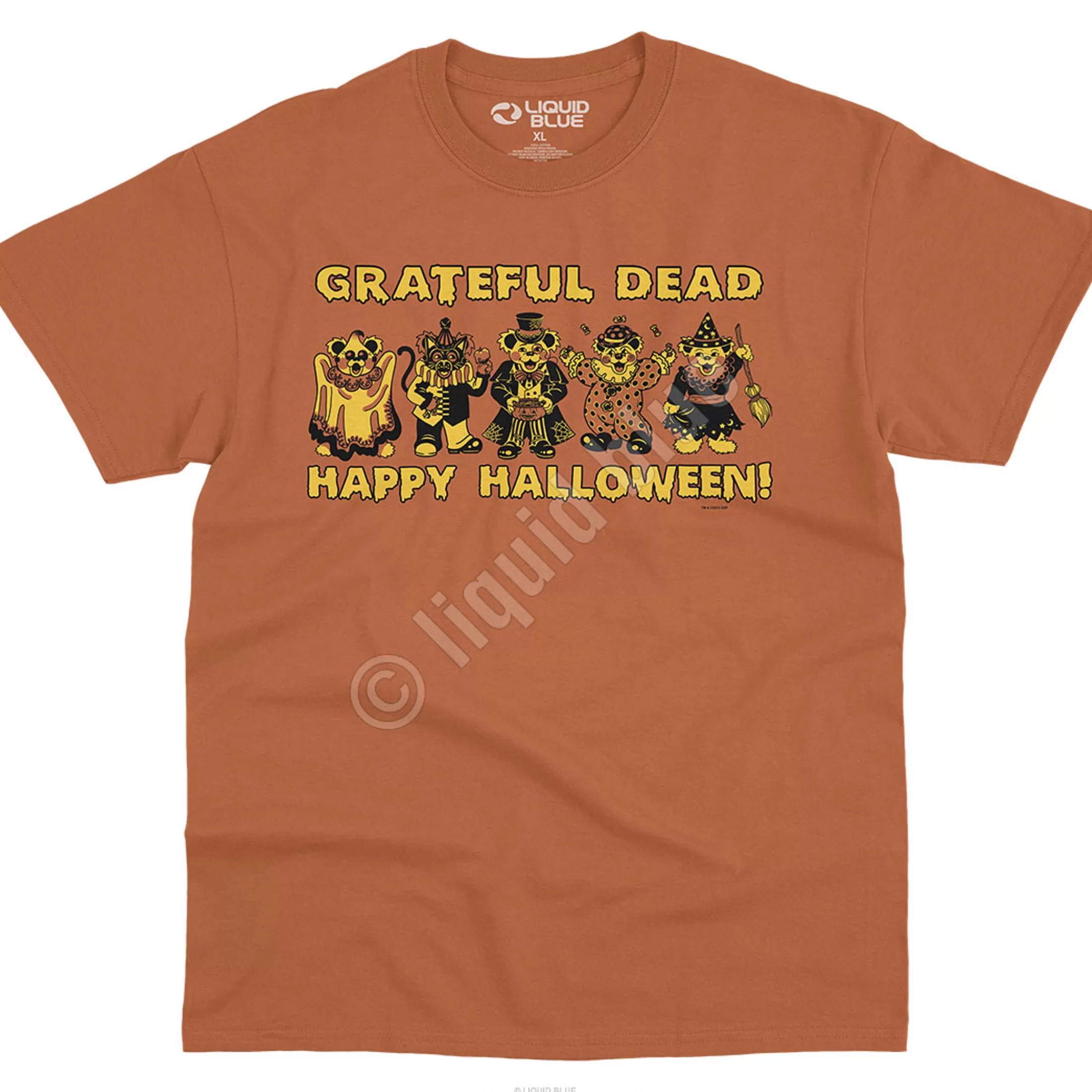 T-Shirt | Halloween<Liquid Blue Masquerade Orange T-Shirt