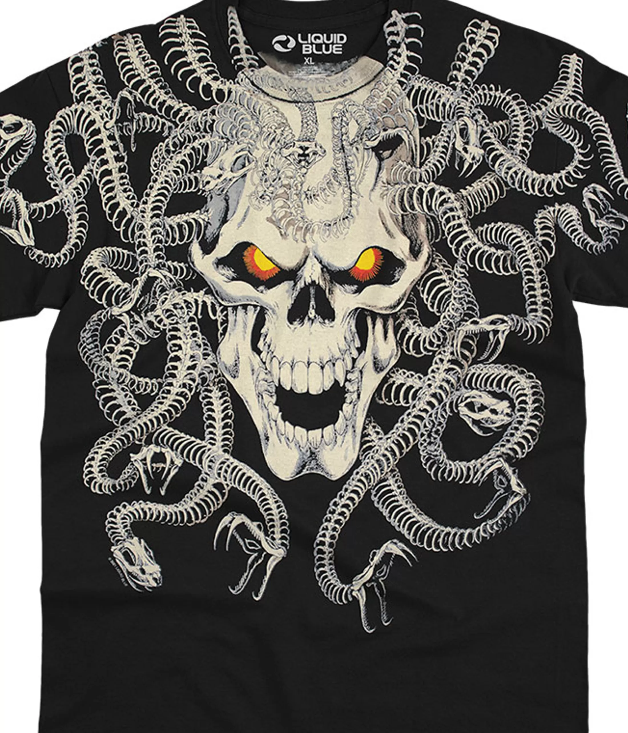 T-Shirt | Skulls<Liquid Blue Medusa Black T-Shirt