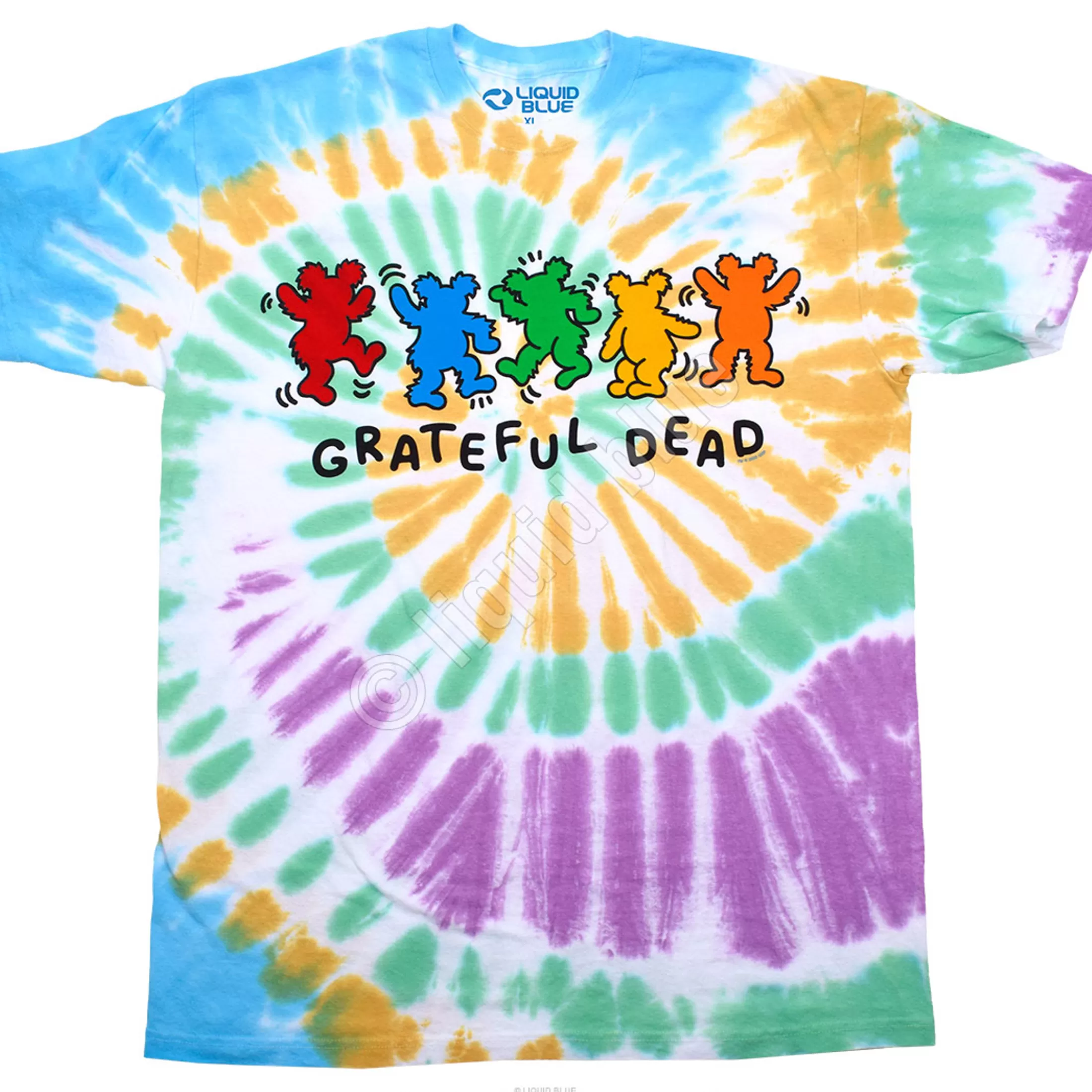 T-Shirt | Grateful Dead<Liquid Blue Metro Bears Tie-Dye T-Shirt