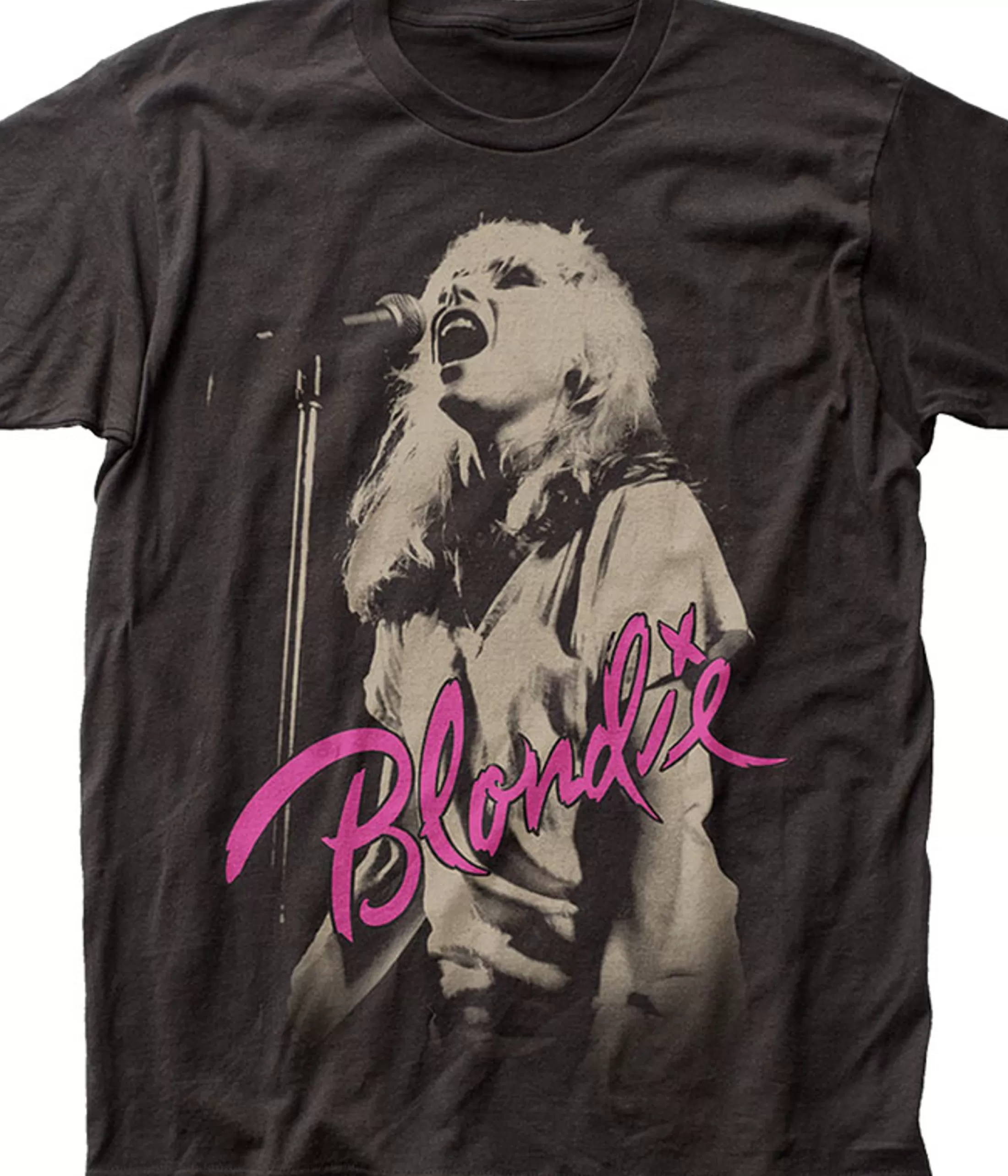 T-Shirt | Blondie<Liquid Blue Mic Fitted Black T-Shirt