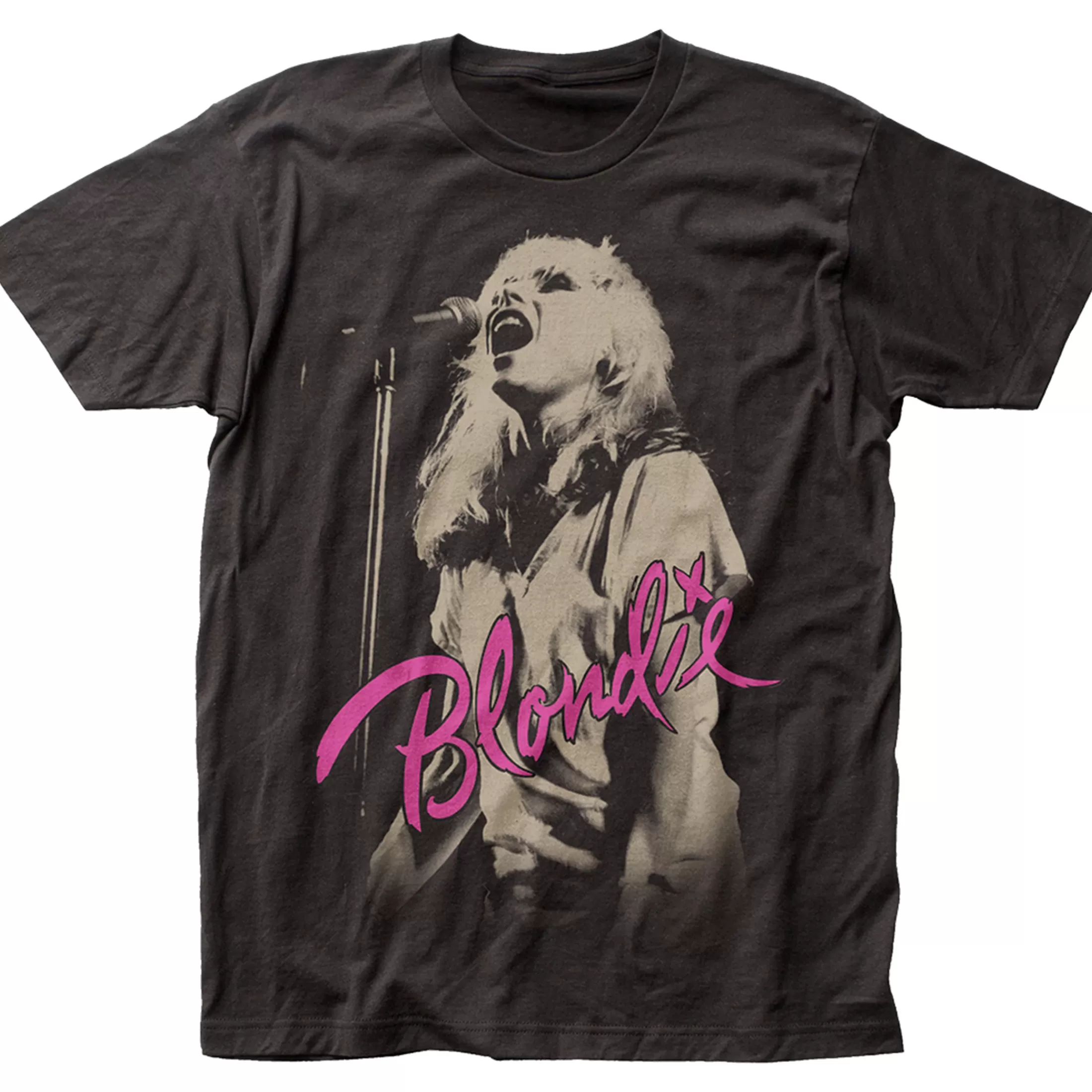 T-Shirt | Blondie<Liquid Blue Mic Fitted Black T-Shirt