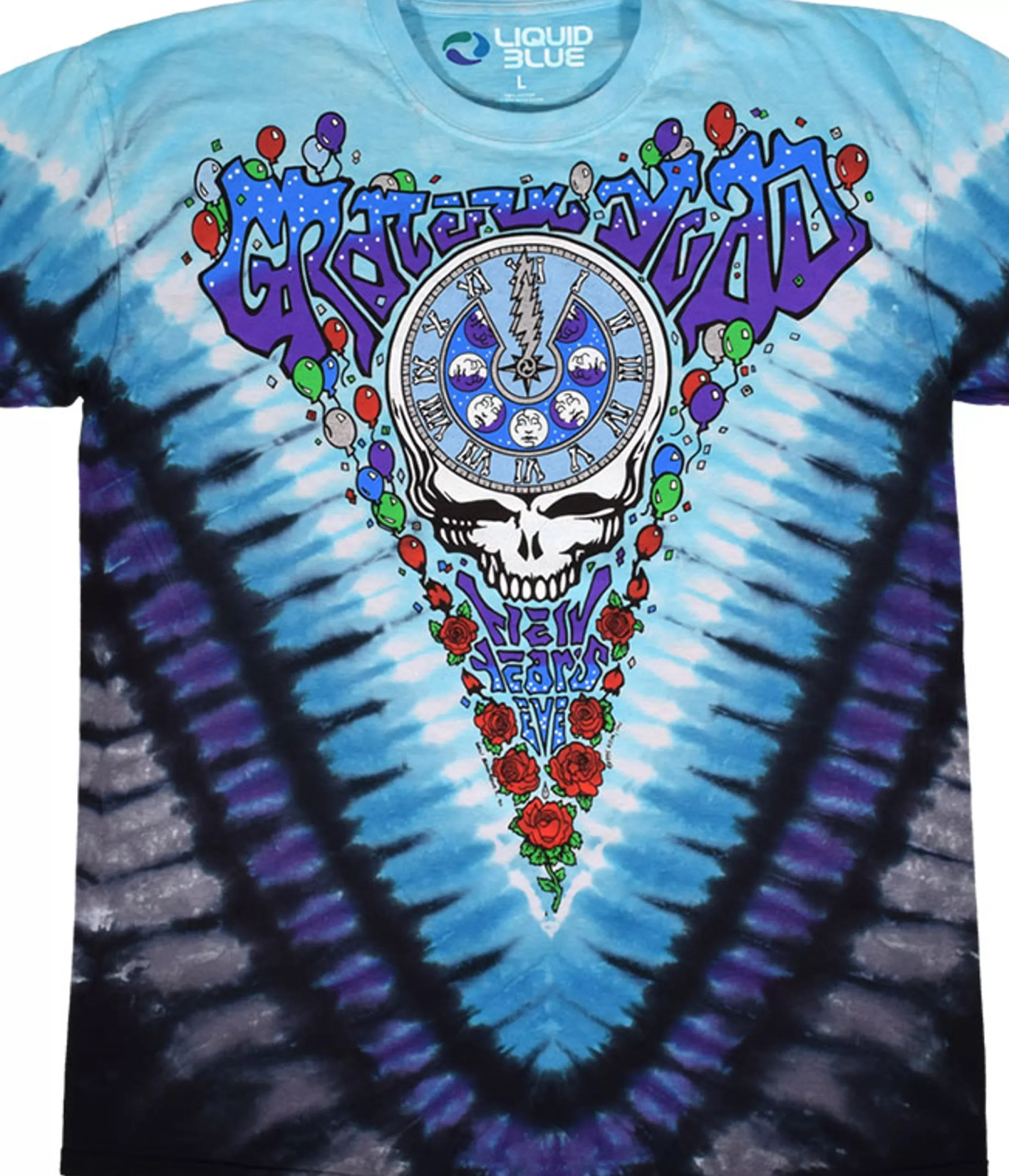 T-Shirt | New Years<Liquid Blue Midnight Hour Tie-Dye T-Shirt