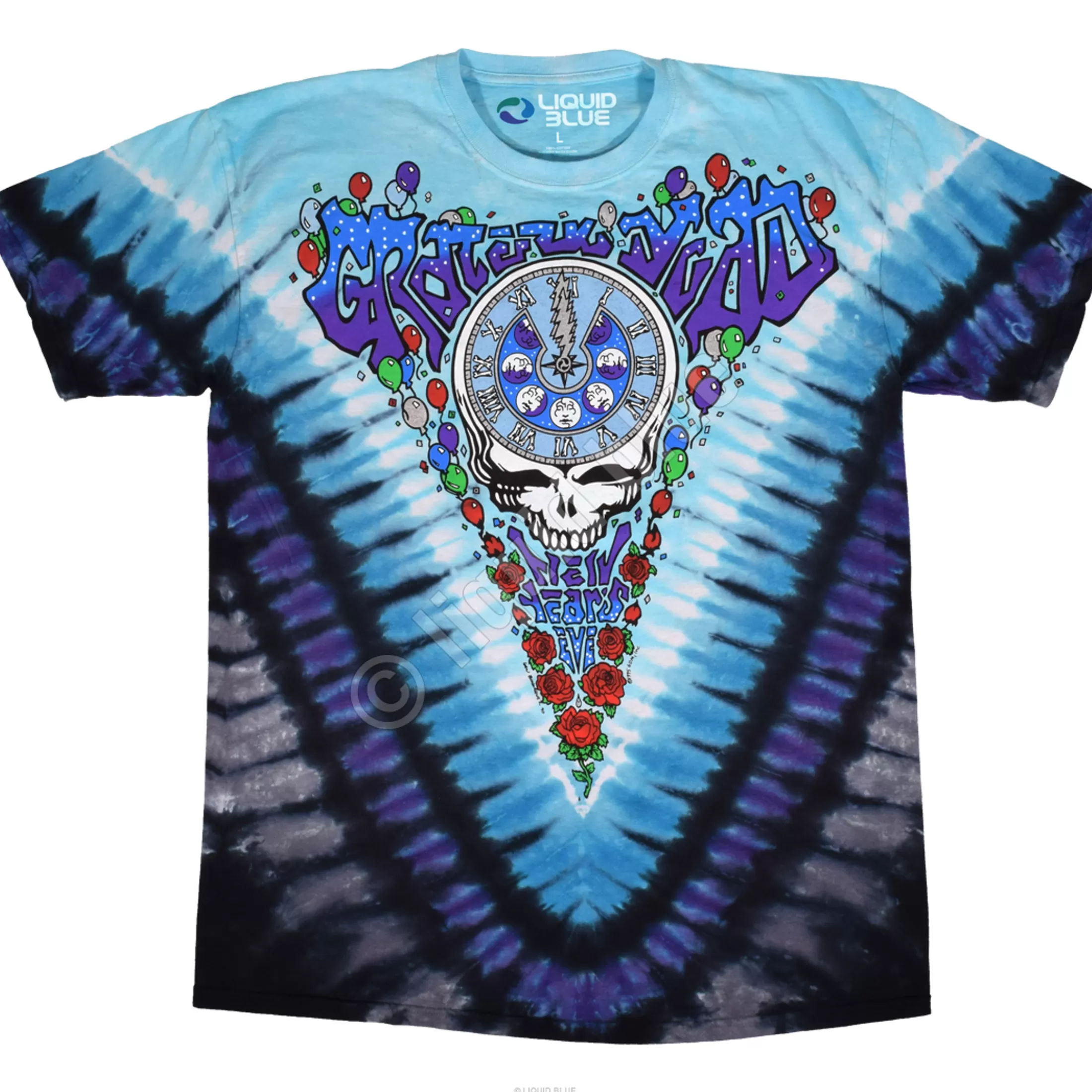 T-Shirt | New Years<Liquid Blue Midnight Hour Tie-Dye T-Shirt