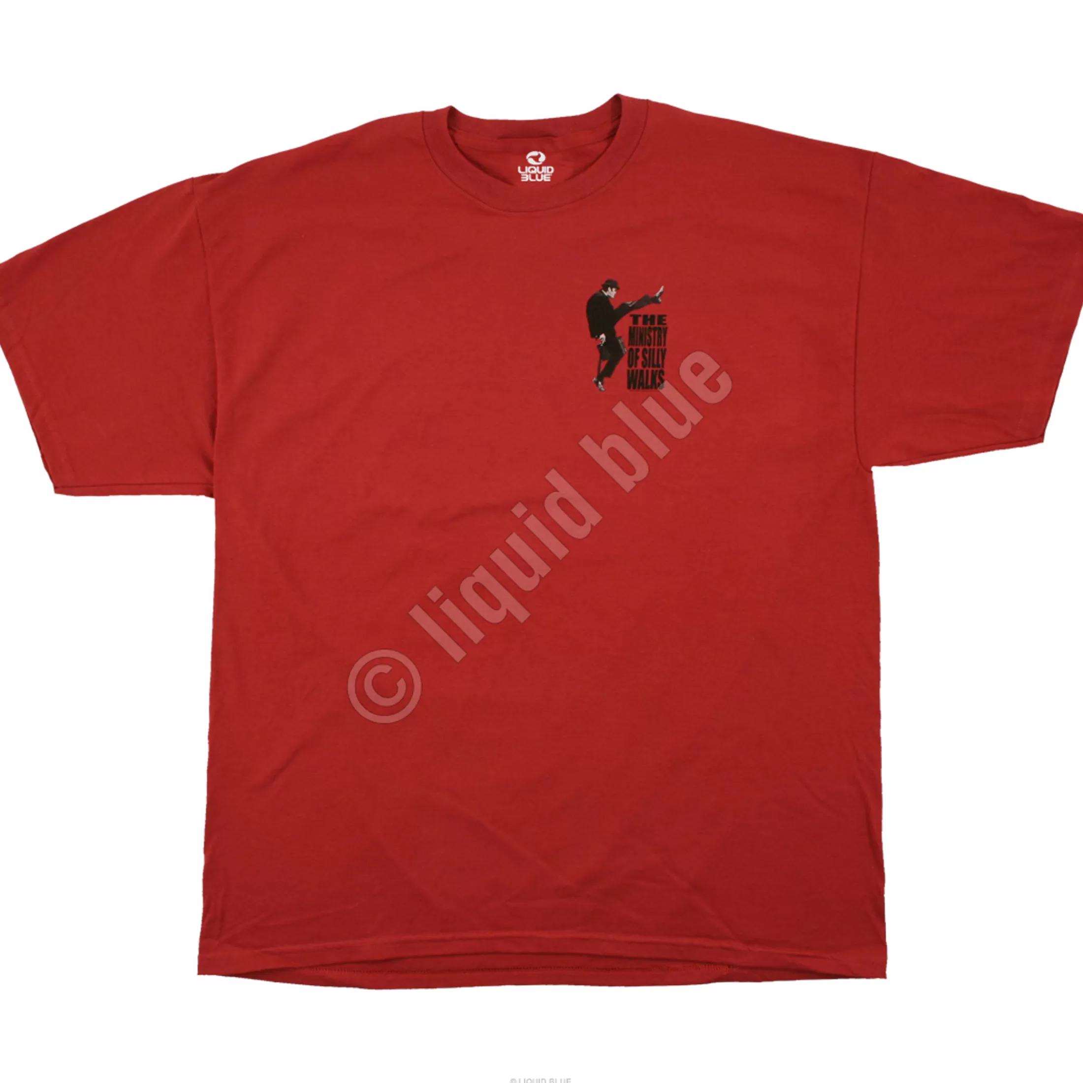 T-Shirt | Monty Python<Liquid Blue Ministry Of Silly Walks Red T-Shirt