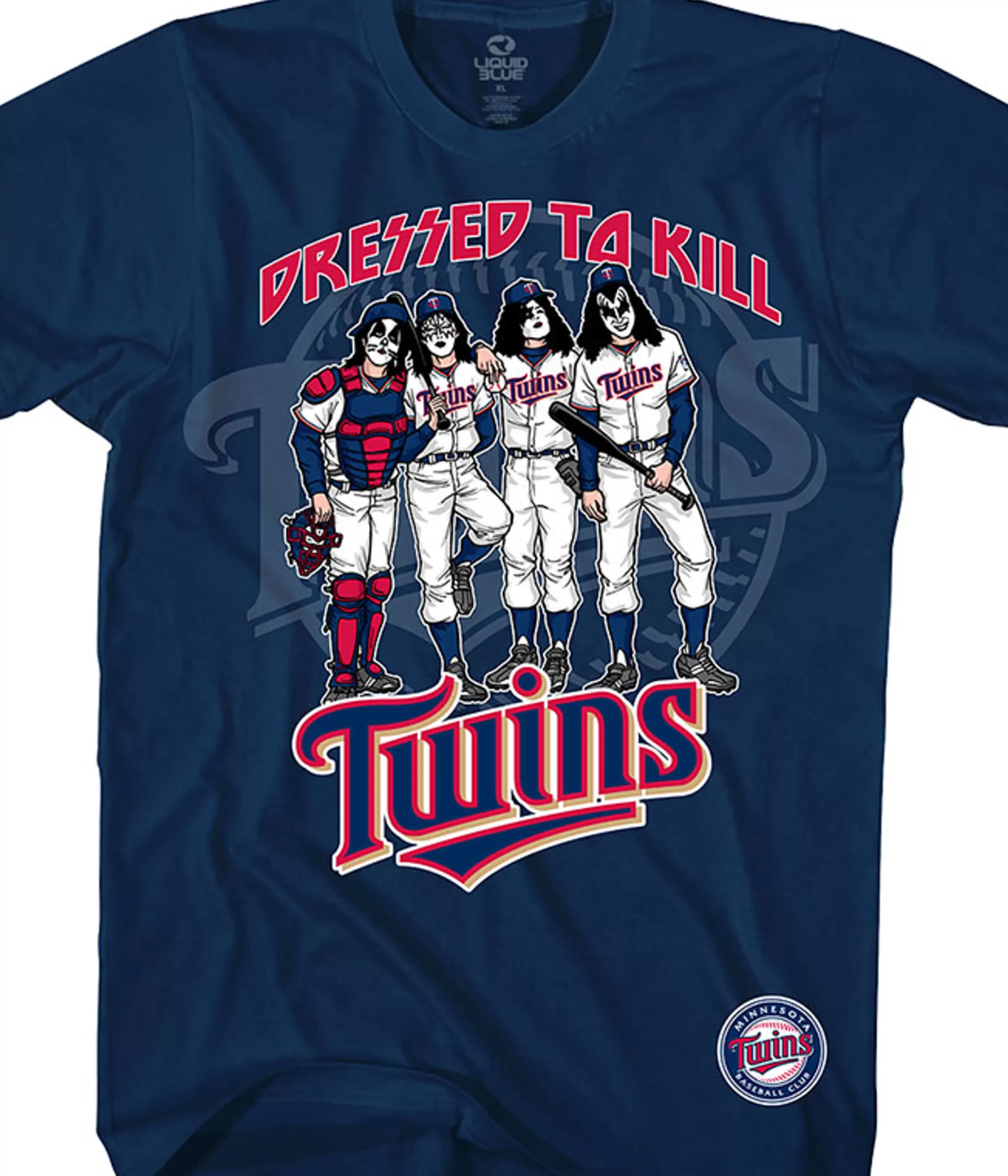 T-Shirt | Minnesota Twins<Liquid Blue Minnesota Twins Dressed to Kill Navy T-Shirt