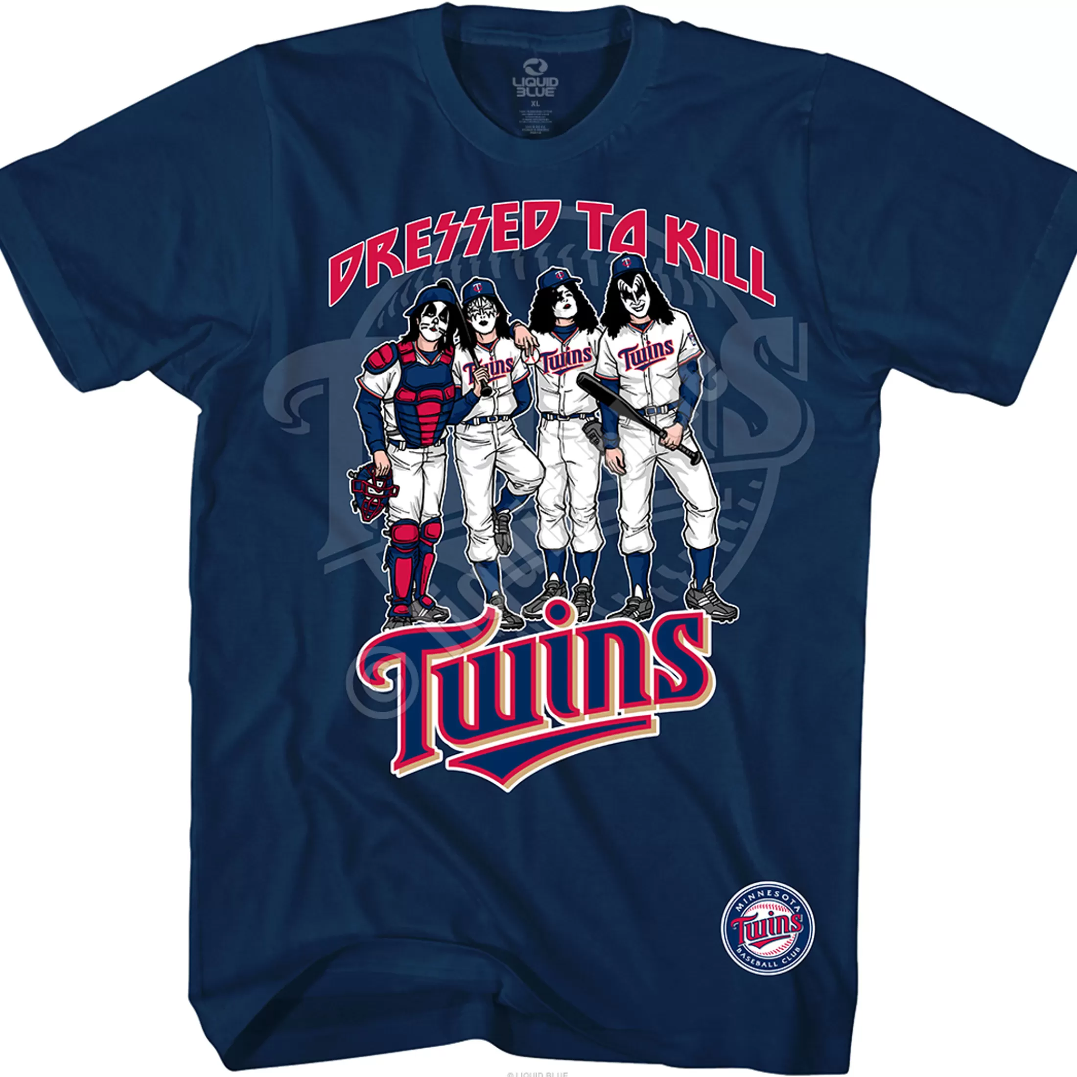 T-Shirt | Minnesota Twins<Liquid Blue Minnesota Twins Dressed to Kill Navy T-Shirt