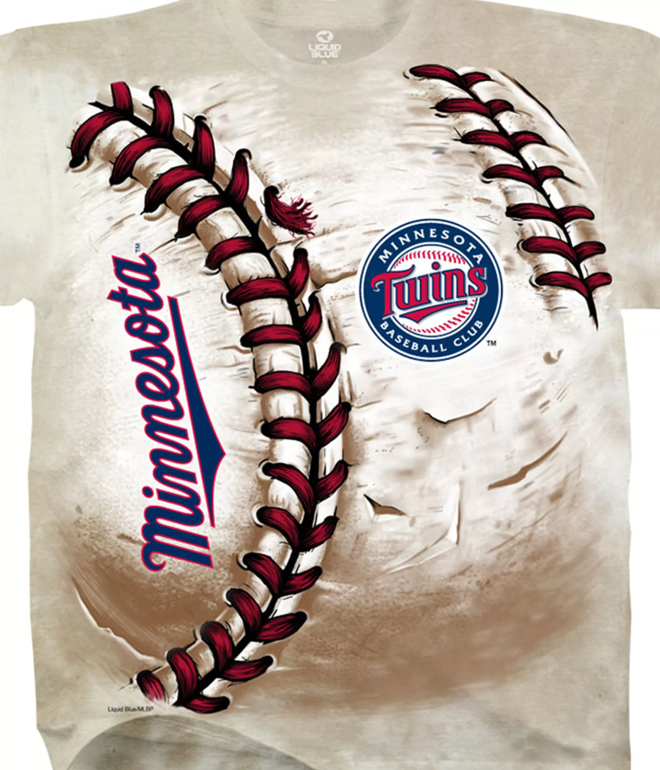 T-Shirt | Minnesota Twins<Liquid Blue Minnesota Twins Hardball Tie-Dye T-Shirt