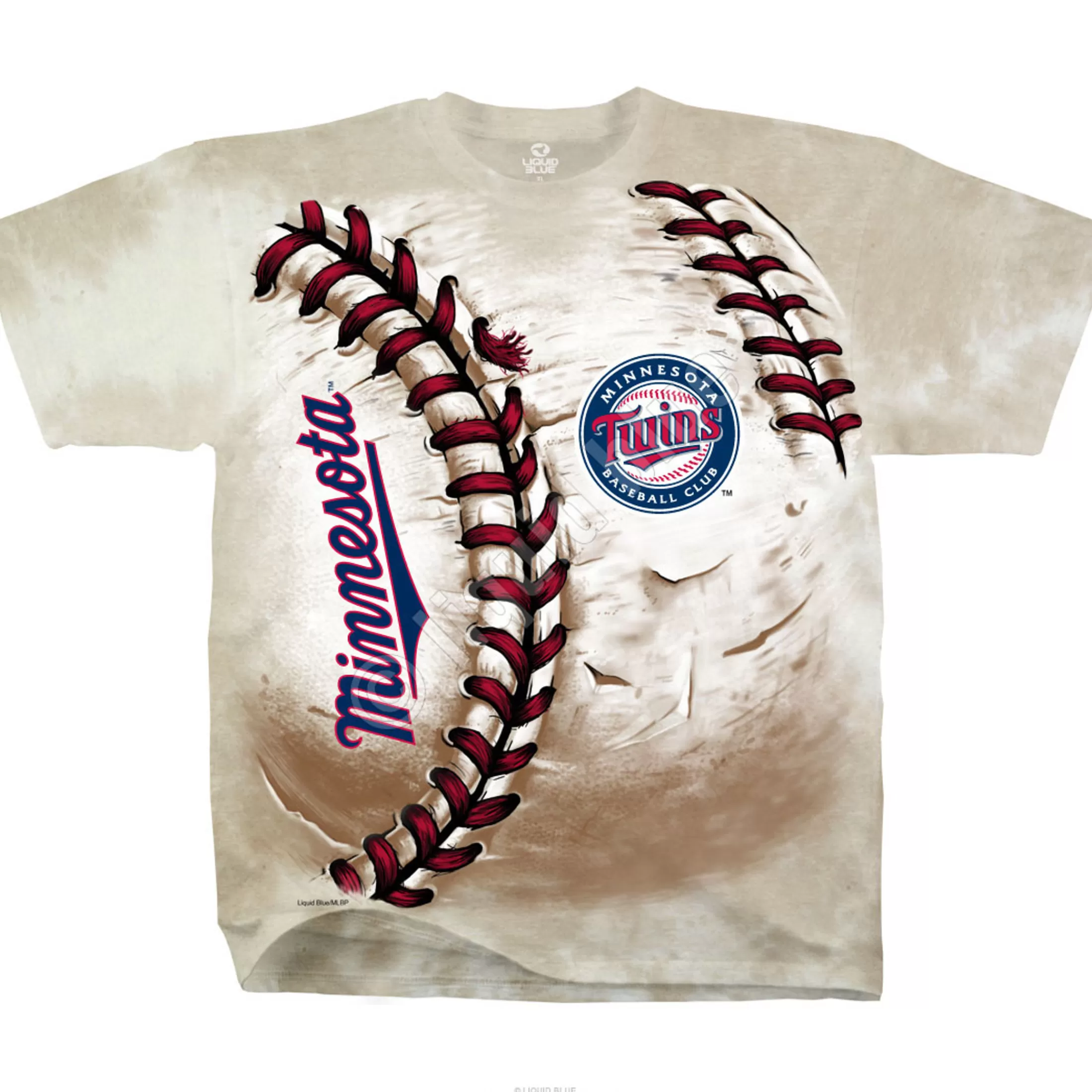 T-Shirt | Minnesota Twins<Liquid Blue Minnesota Twins Hardball Tie-Dye T-Shirt