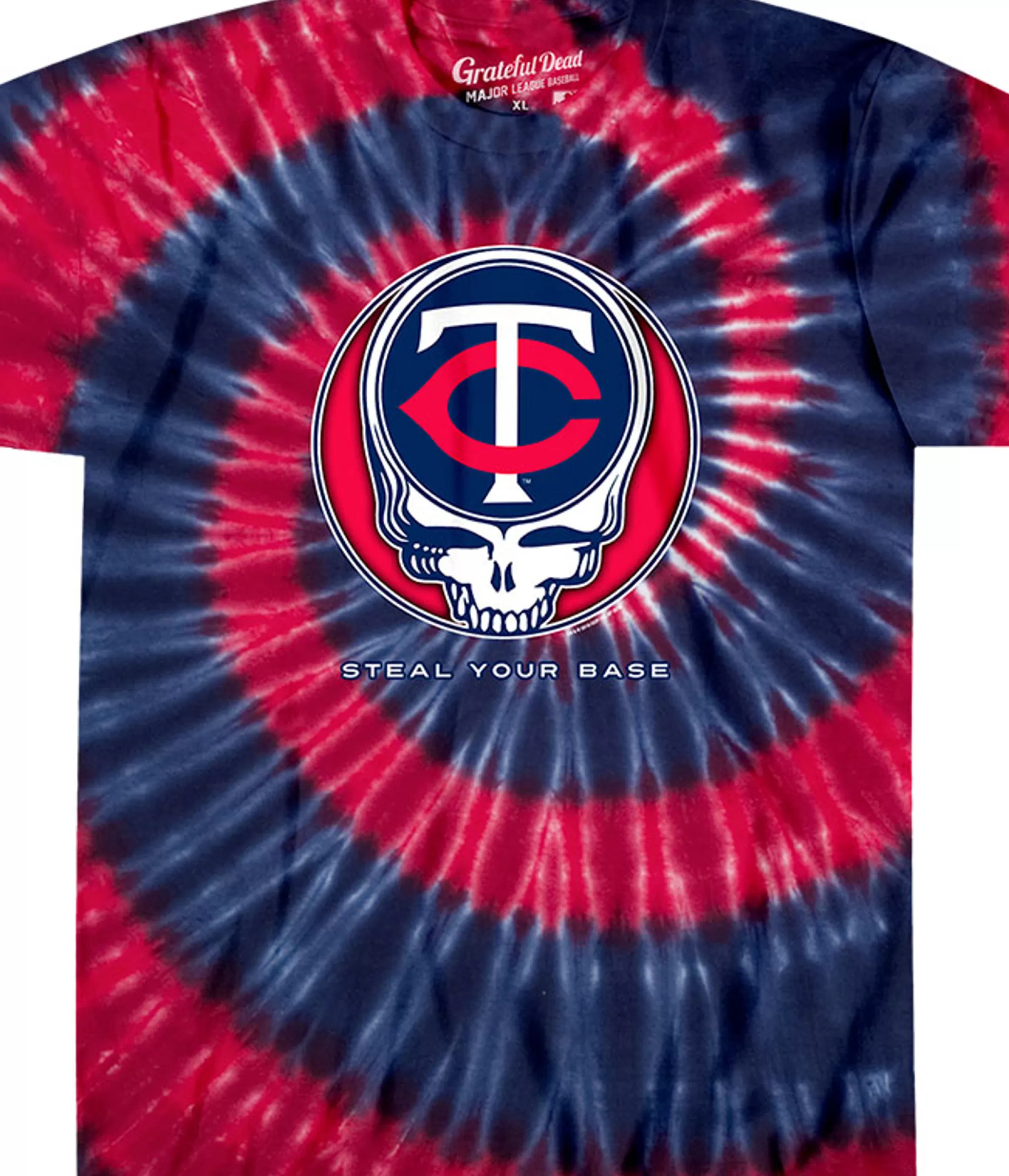 T-Shirt | Minnesota Twins<Liquid Blue Minnesota Twins Steal Your Base Tie-Dye T-Shirt