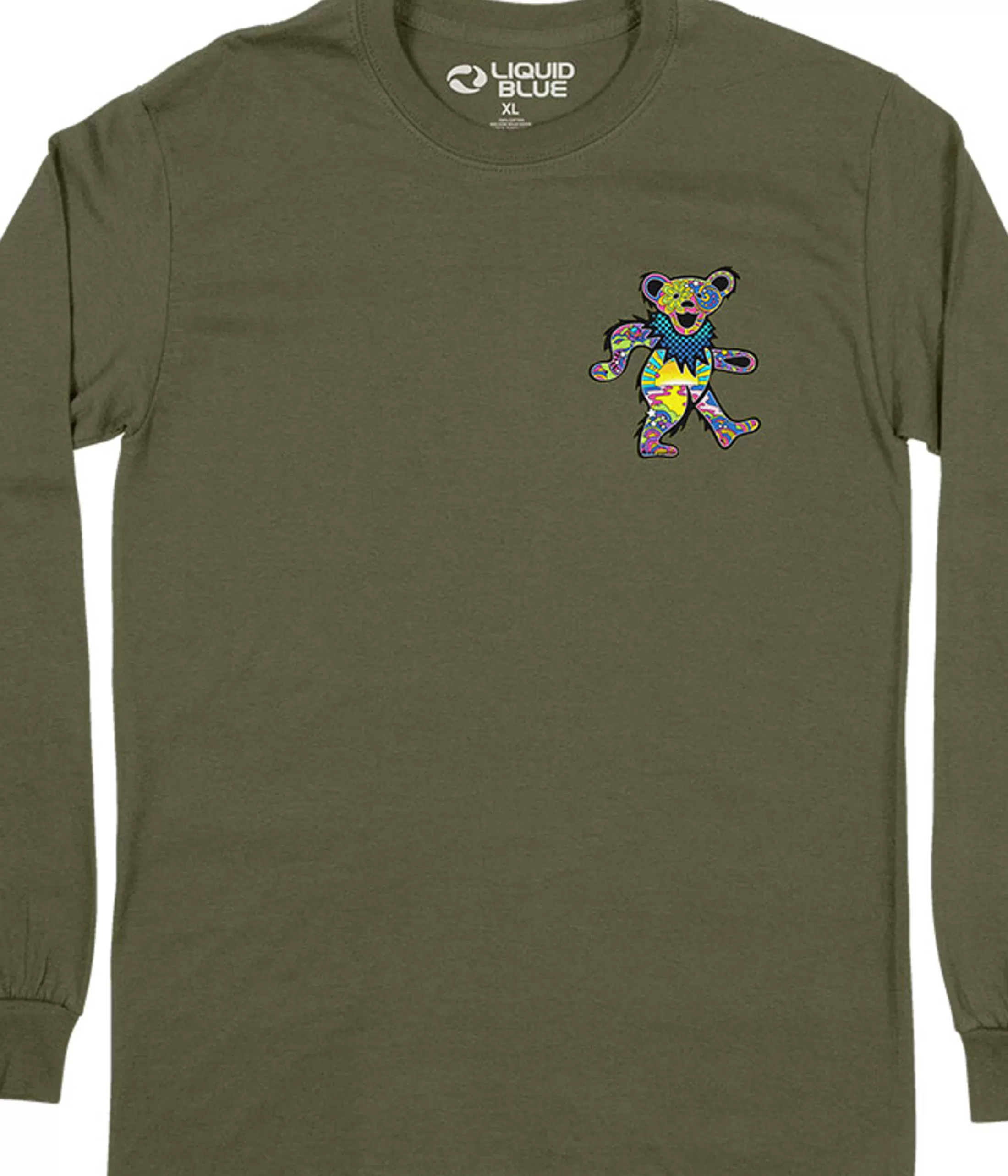 Long Sleeve | Grateful Dead<Liquid Blue Mod Bear Chest Long Sleeve T-Shirt