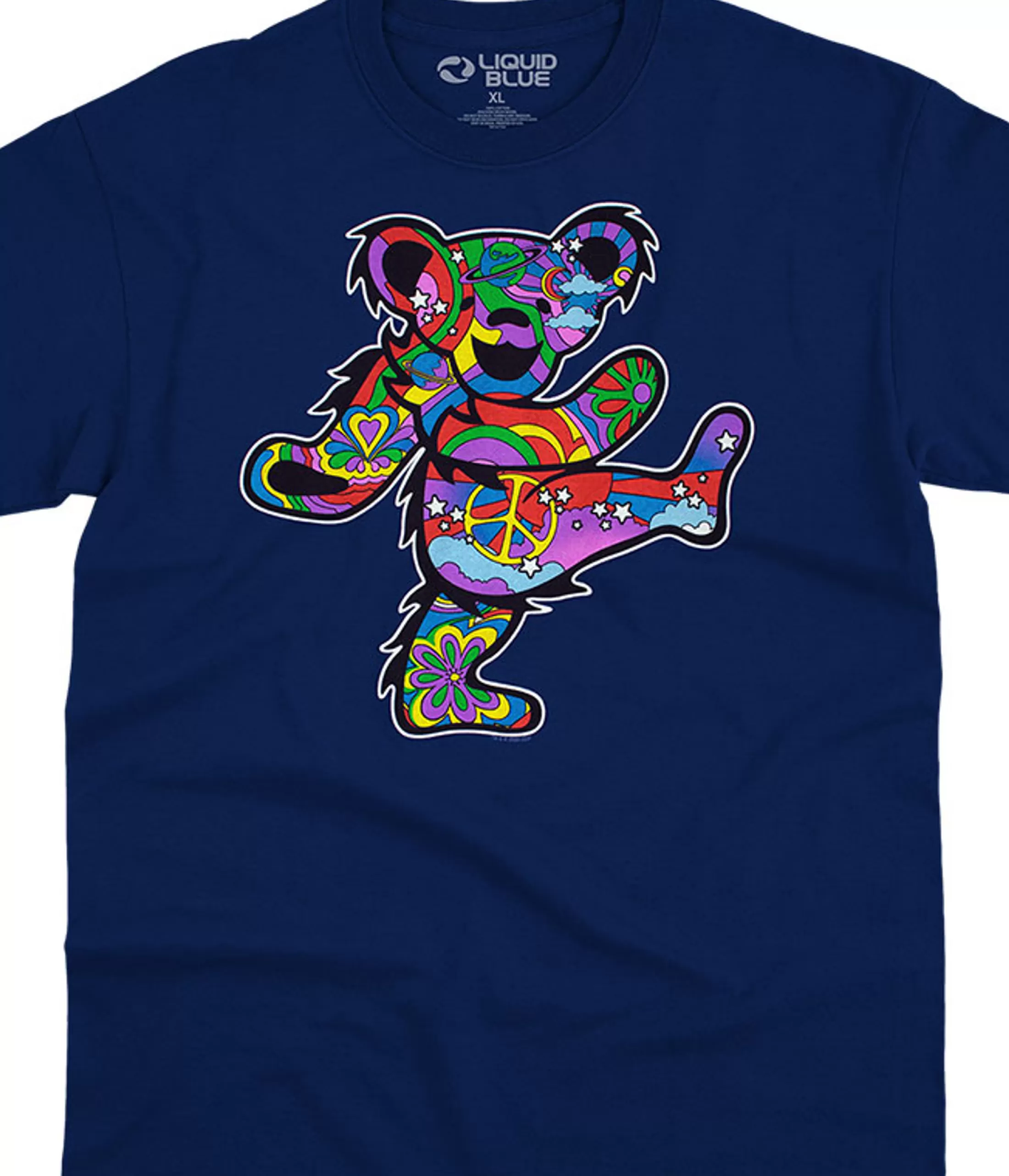 T-Shirt | Grateful Dead<Liquid Blue Mod Bear Navy T-Shirt